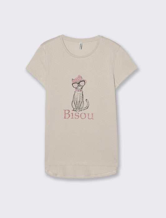 T-Shirt Manica Corta con Stampa Petto - Var 4
