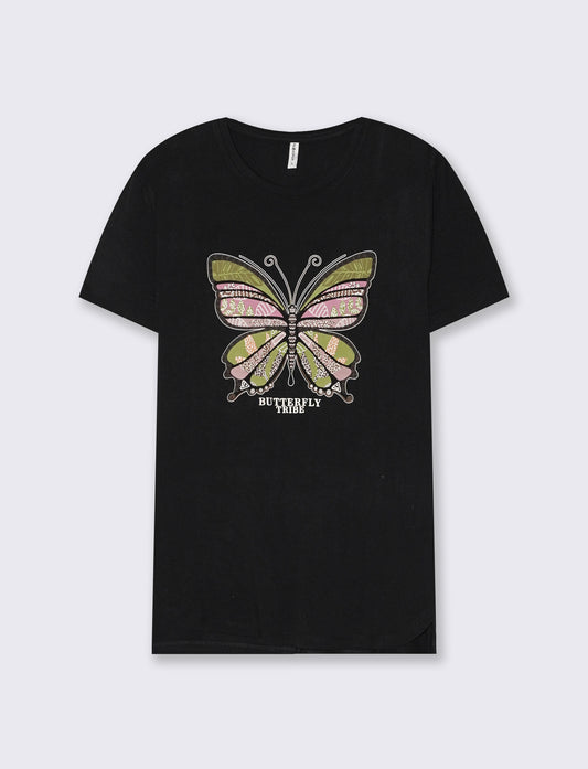 T-Shirt Manica Corta Girocollo con Stampa - var 1