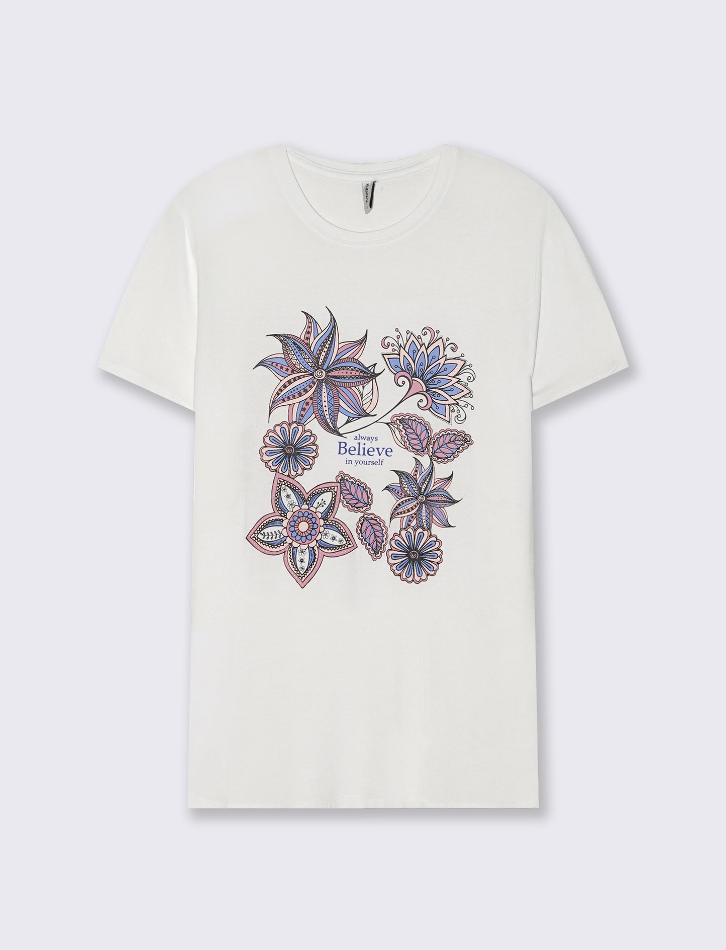 T-Shirt Manica Corta Girocollo con Stampa - var 2