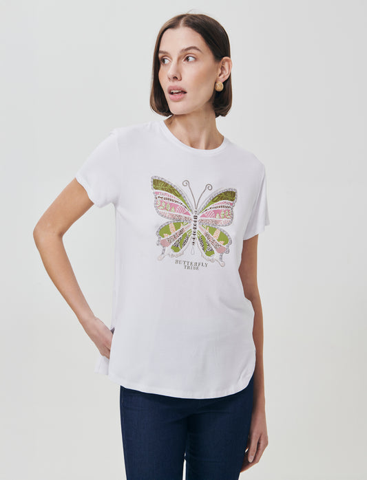 T-Shirt Manica Corta Girocollo con Stampa - Var 4