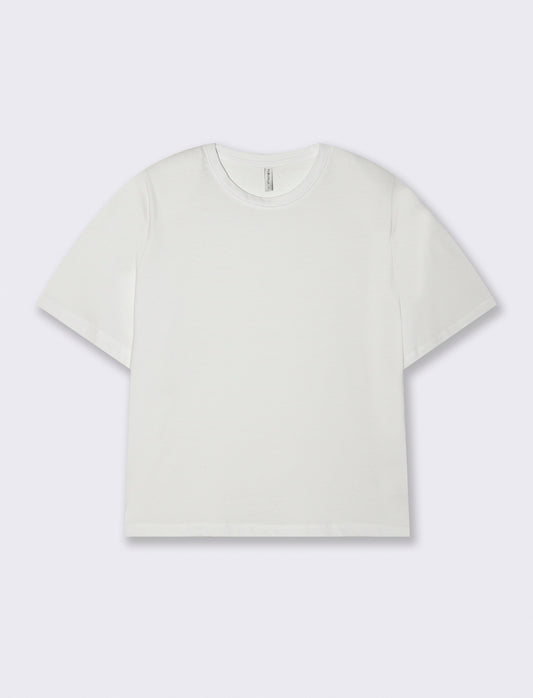 T-Shirt Basica con Spalline - Bianco