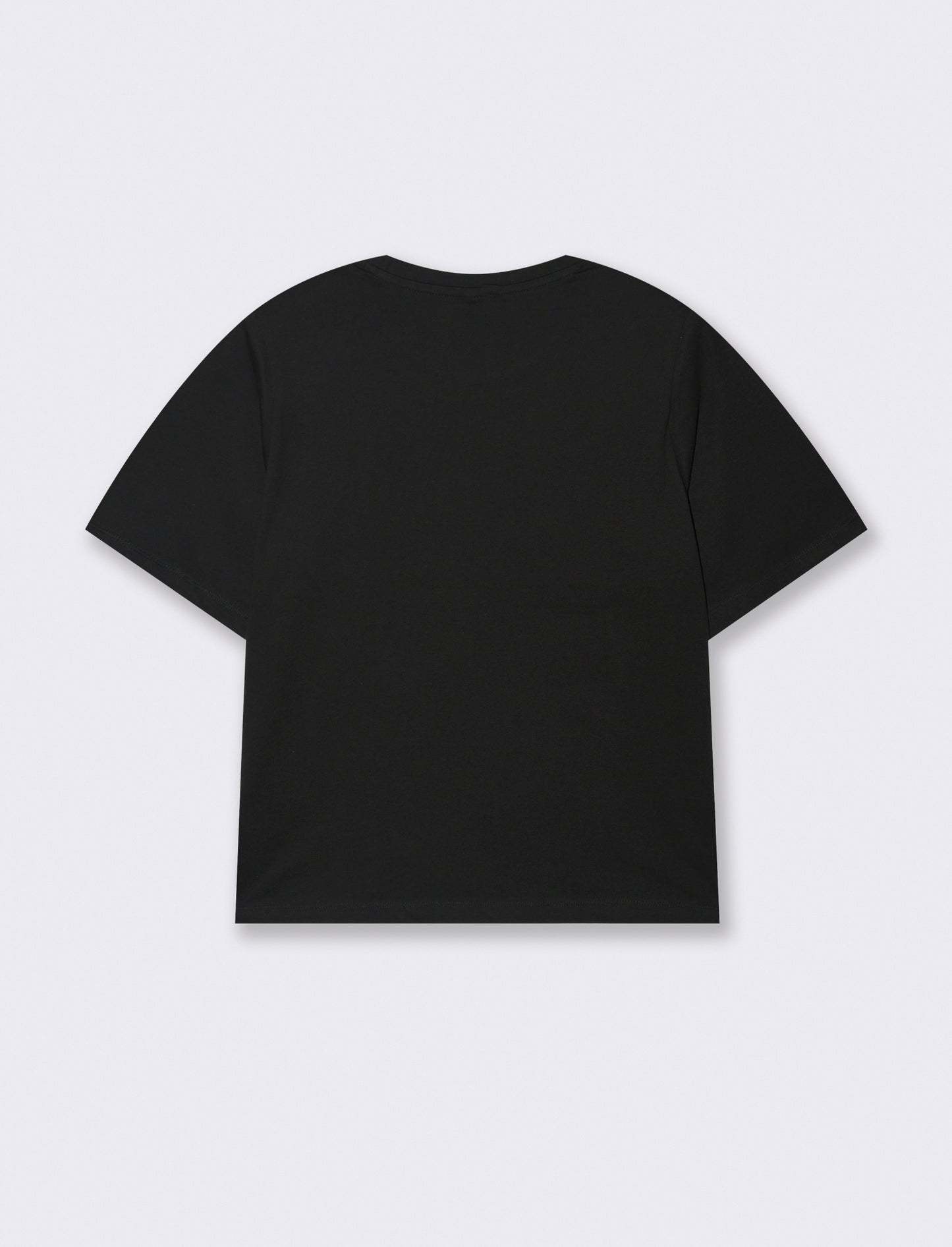 T-Shirt Basica con Spalline - Nero