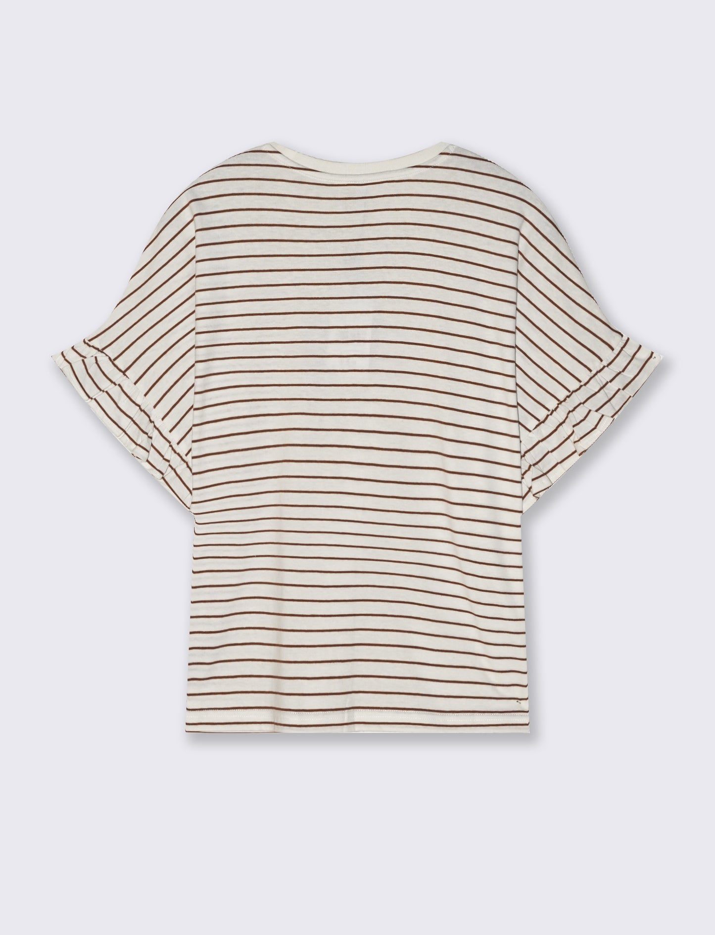 T-Shirt Girocollo Mezza Manica con Ruches - var 2