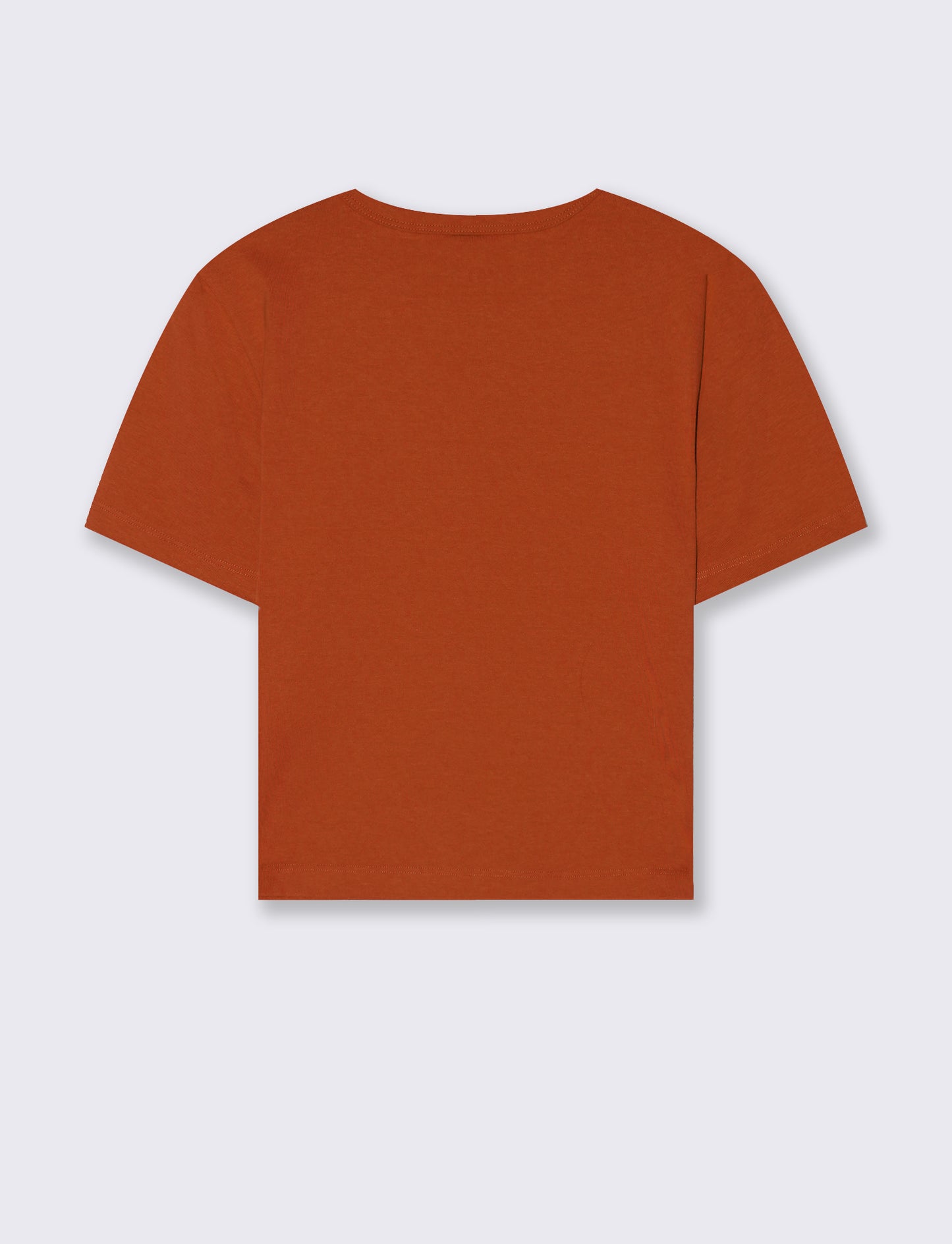 Basic Short Sleeve Crop T-Shirt - Orange