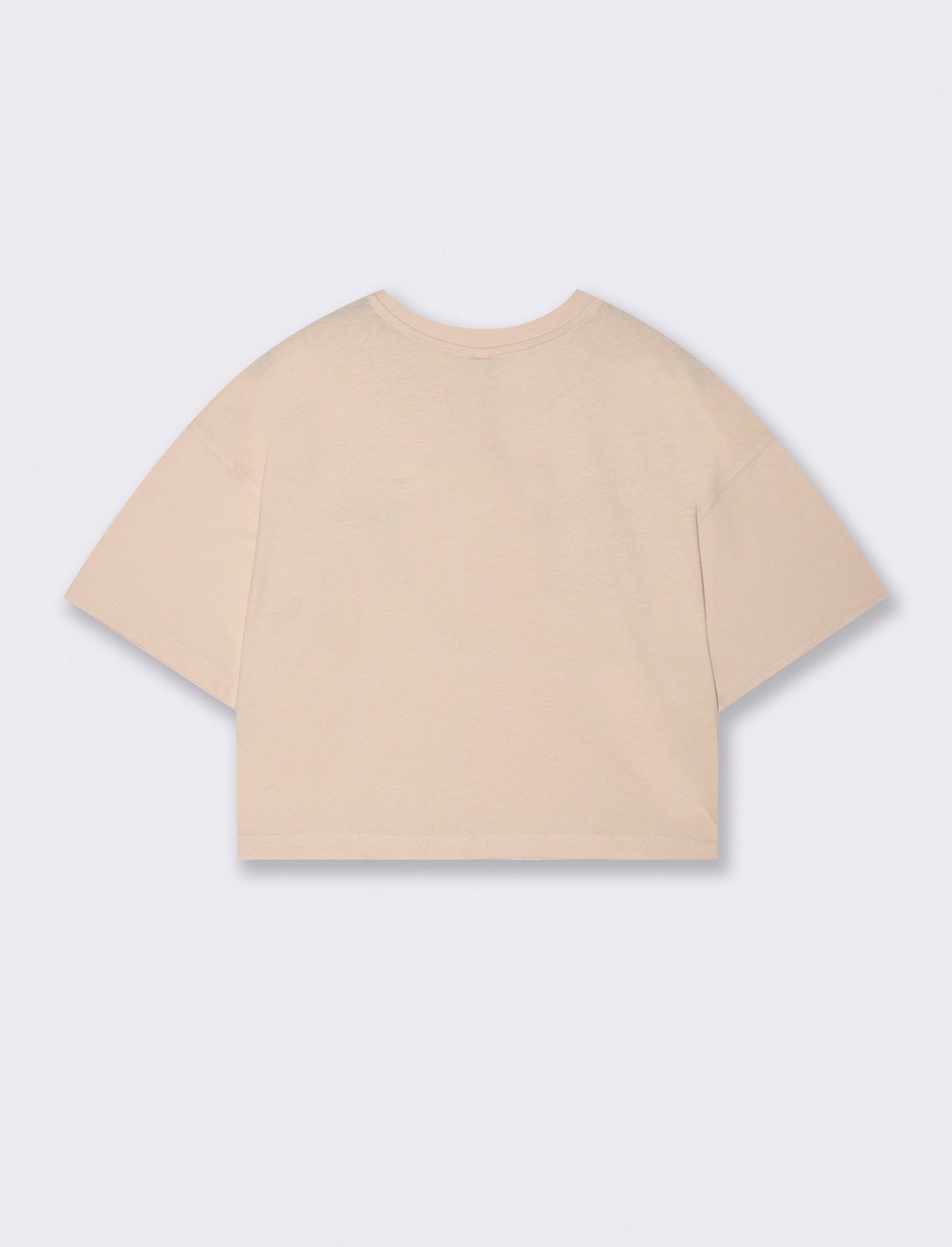 T-shirt Crop con Stampa e Manica Corta - var 1