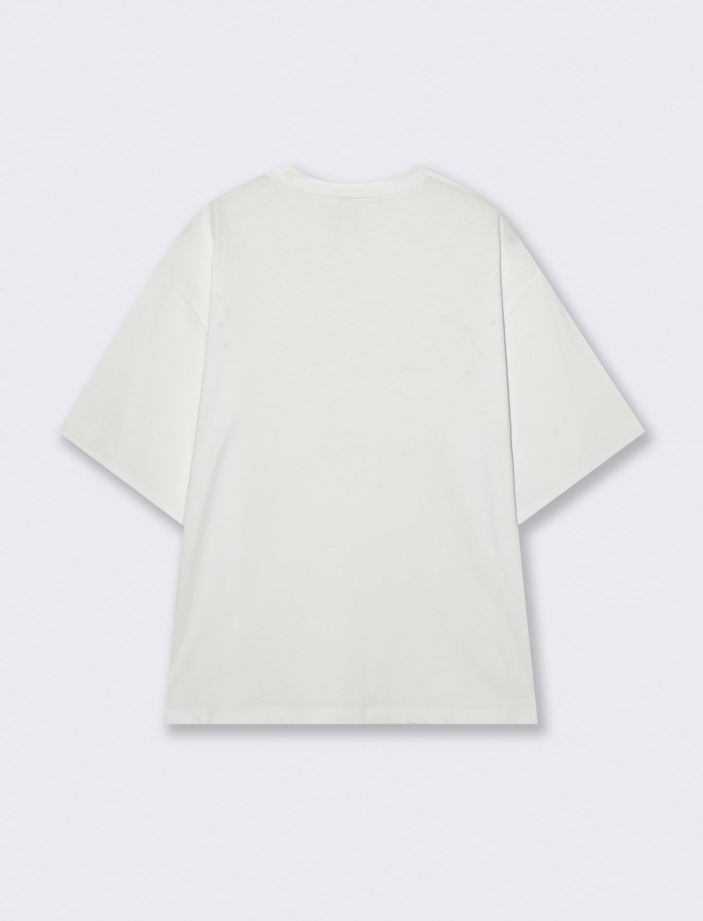 T-Shirt Manica Corta con Strass - Bianco