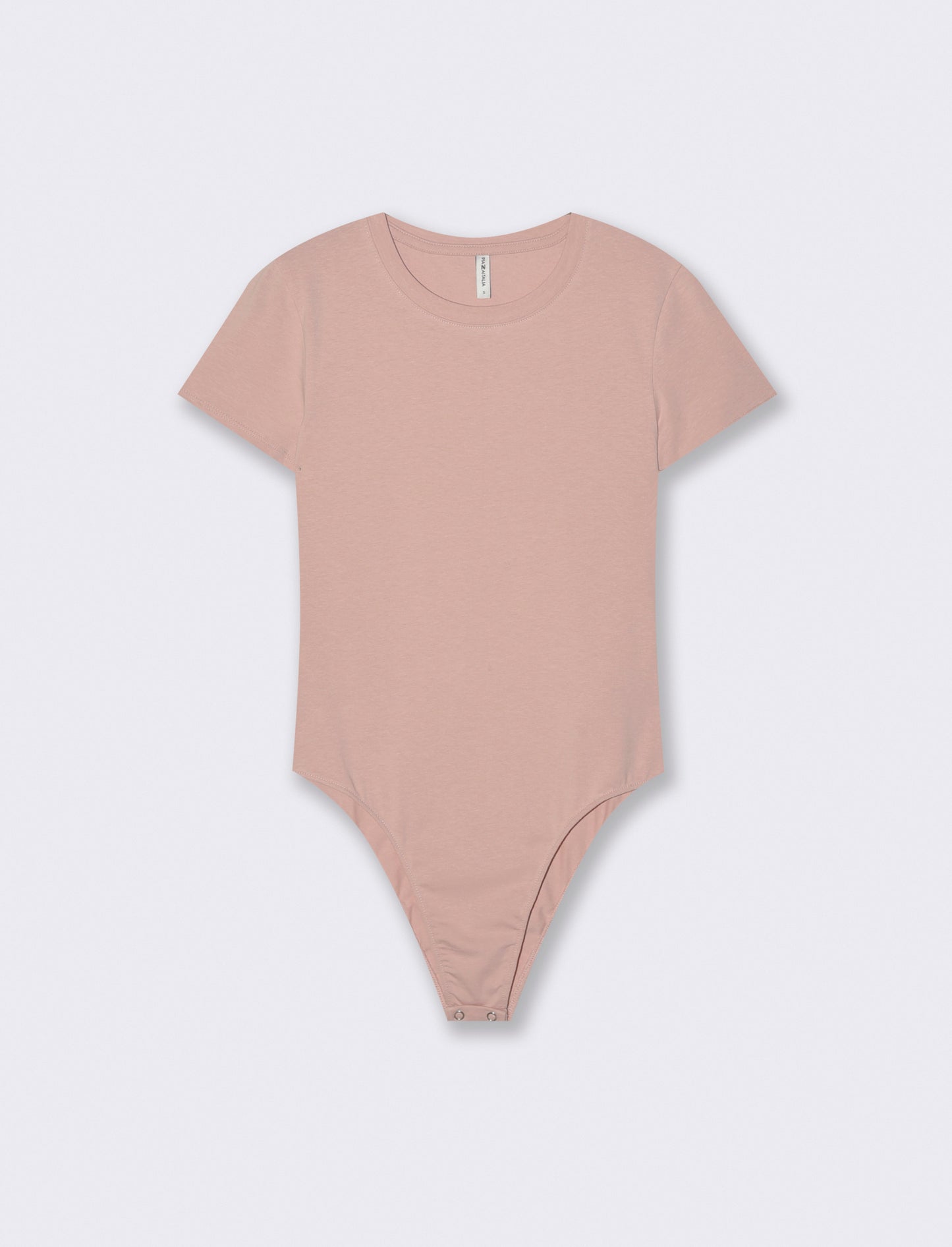 Body Manica Corta Girocollo Basico - Rosa antico