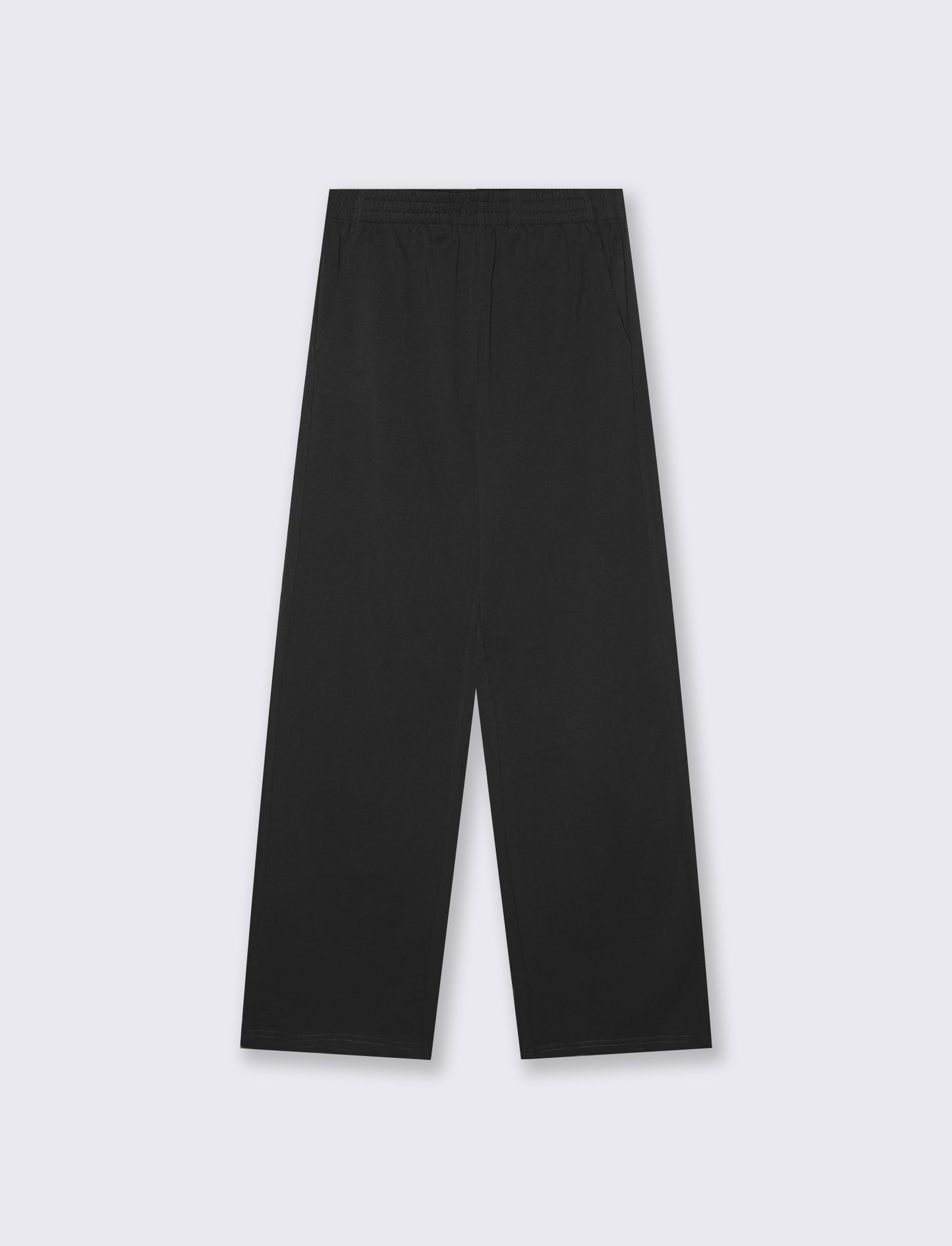 Jogger Basico con Elastico e Tasche - Nero