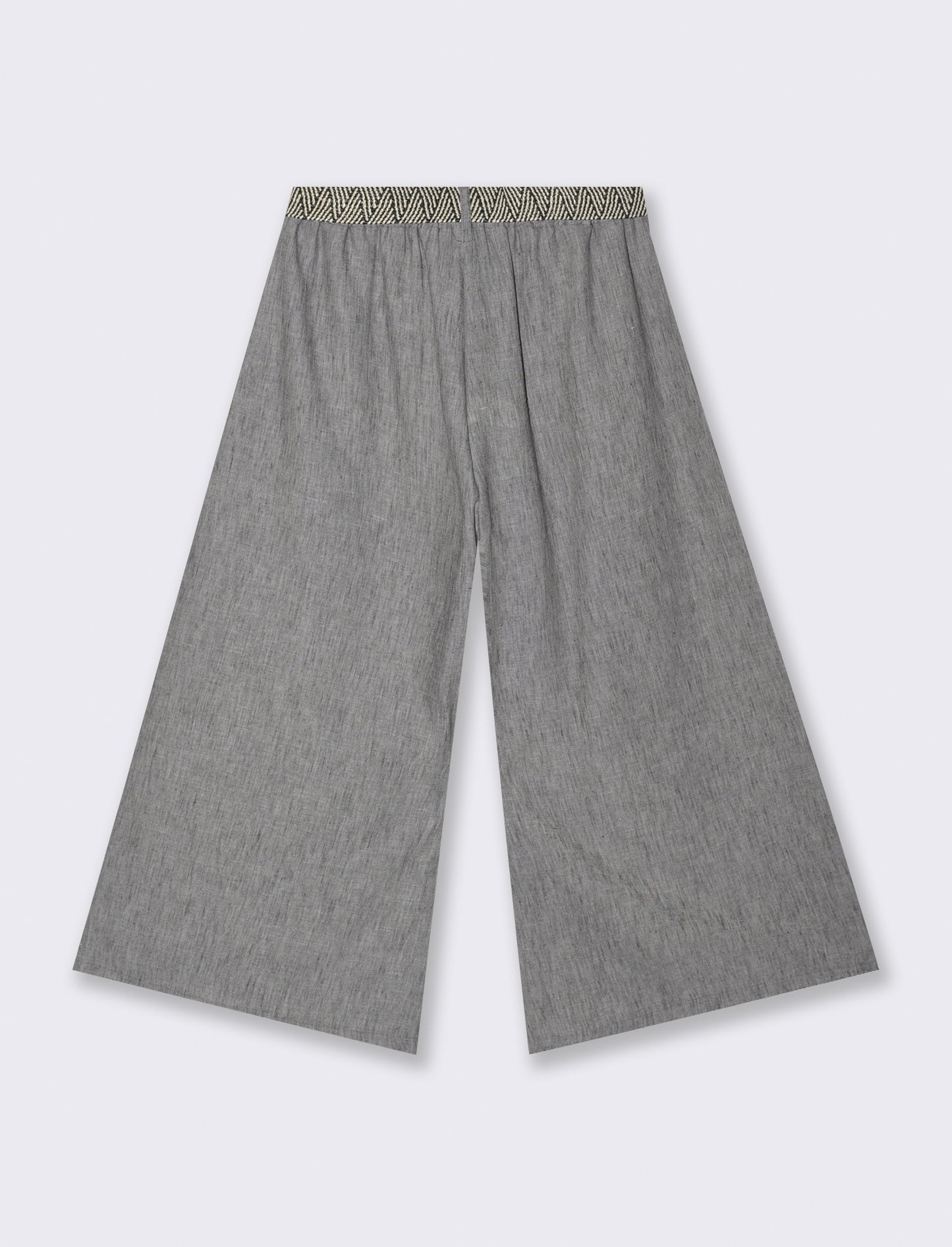 Pantalone largo con cintura - Nero