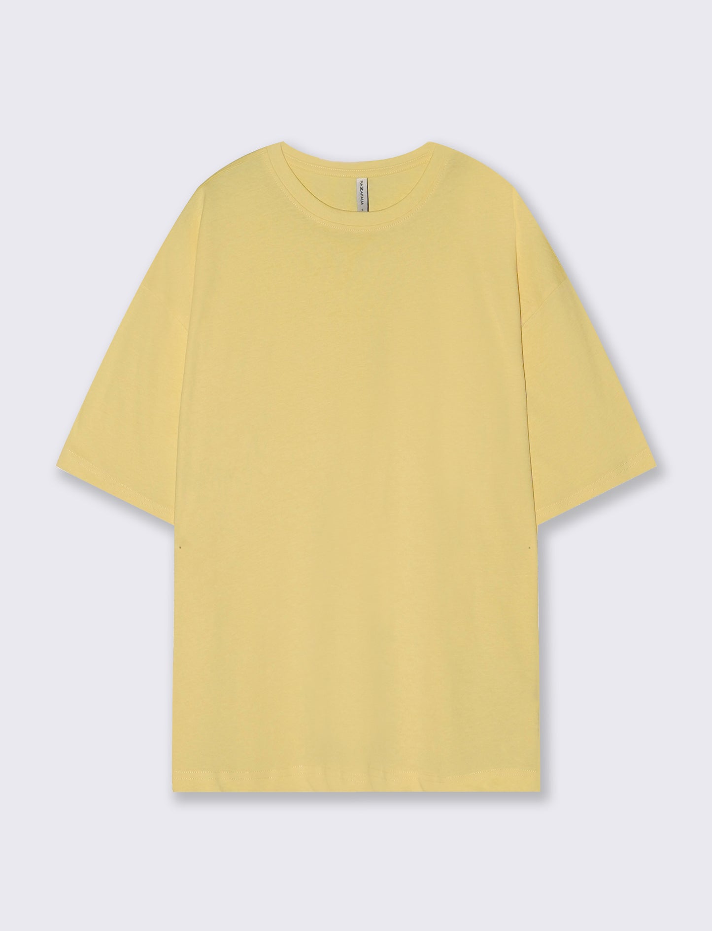 T-Shirt Basic in Cotone Manica Corta - Giallo pastello
