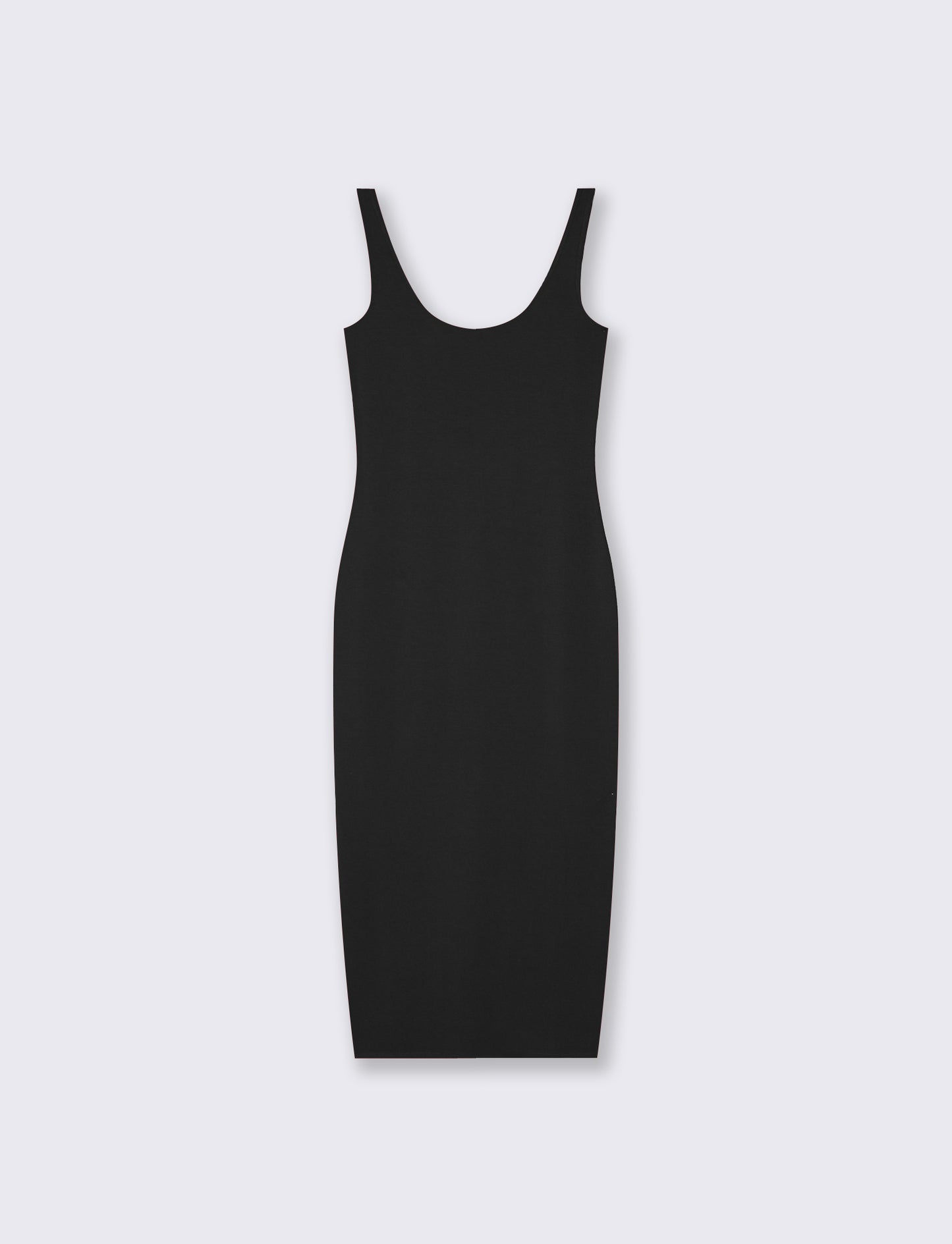 Vestito lungo senza maniche slim fit - Nero
