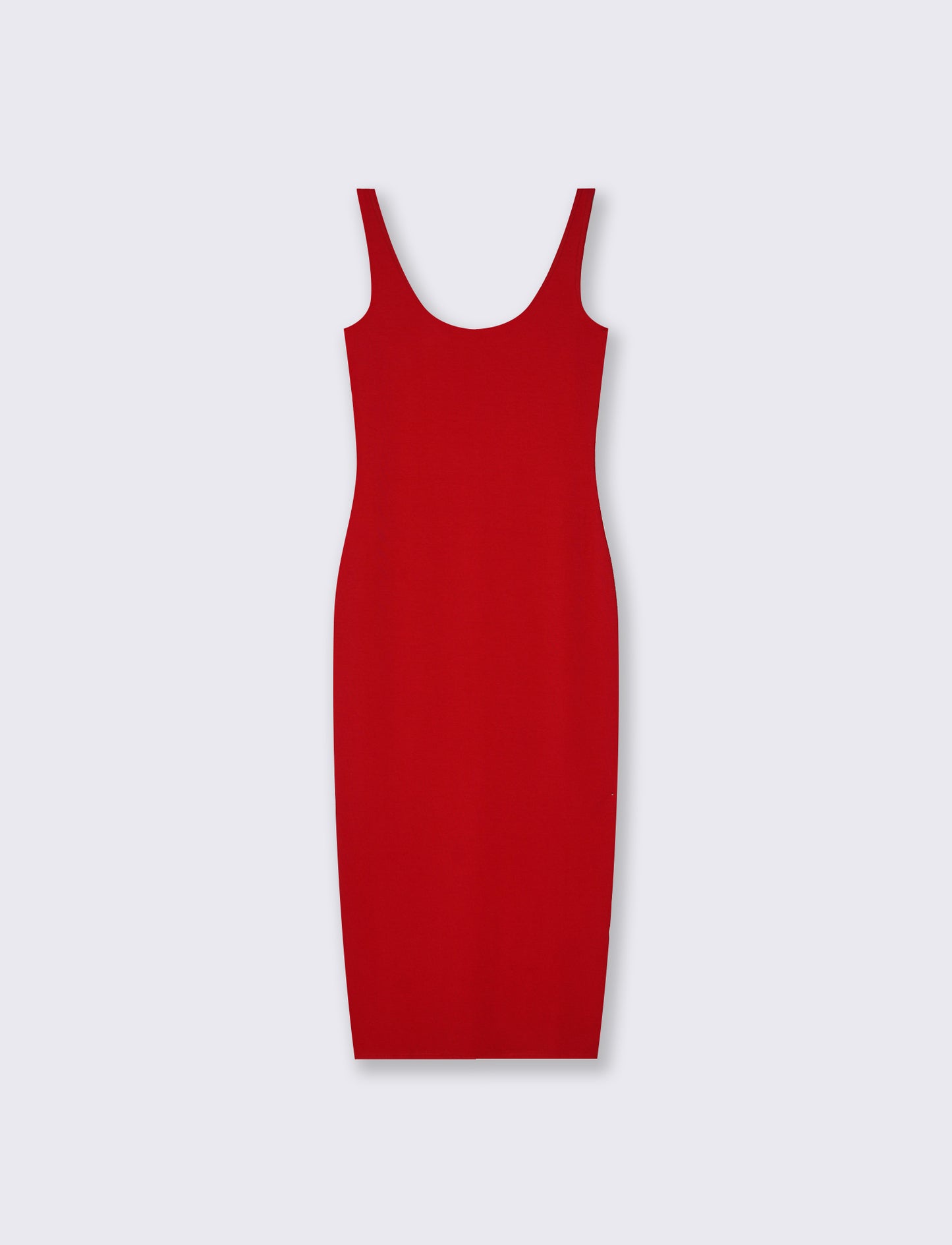 Vestito lungo senza maniche slim fit - Rosso