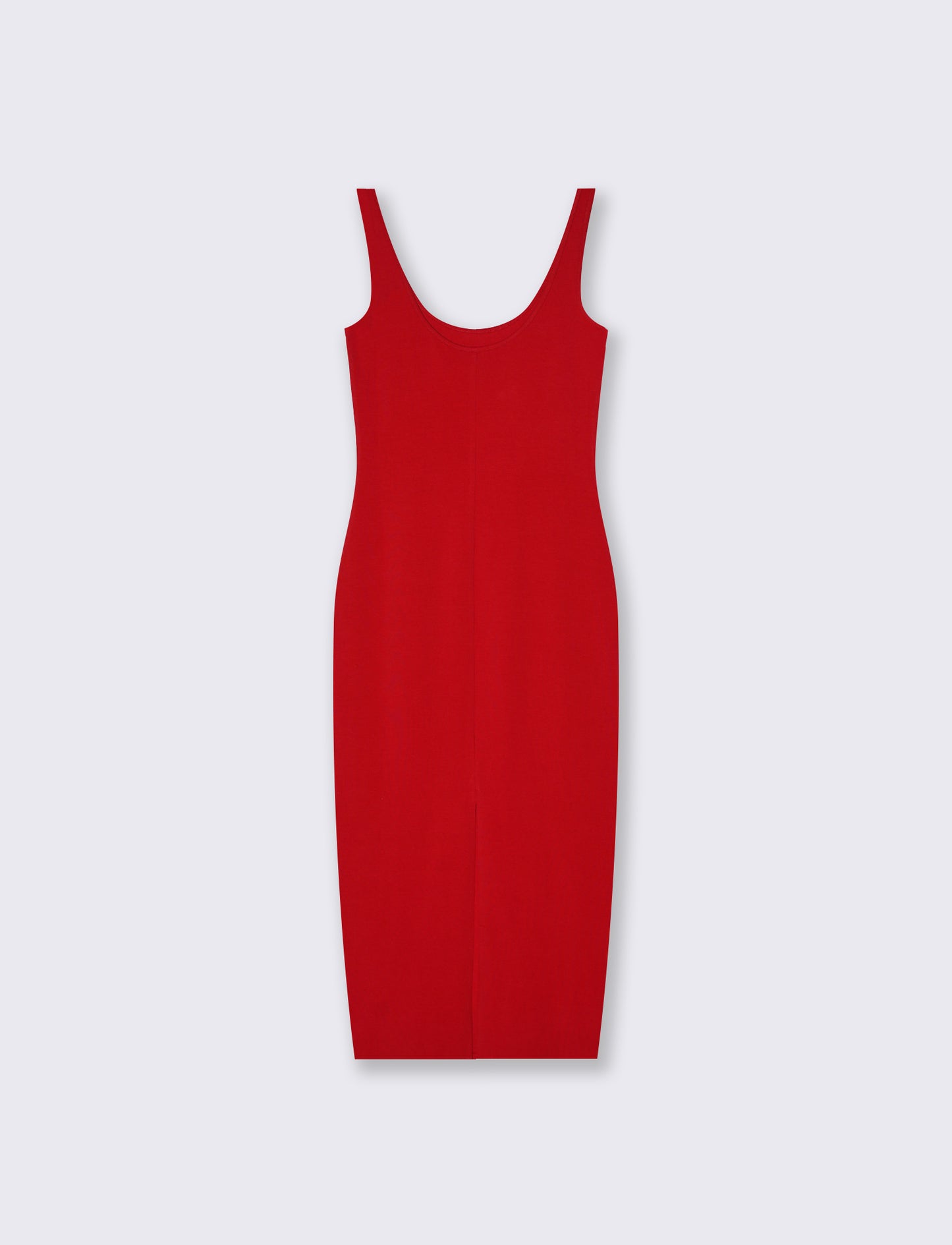 Vestito lungo senza maniche slim fit - Rosso