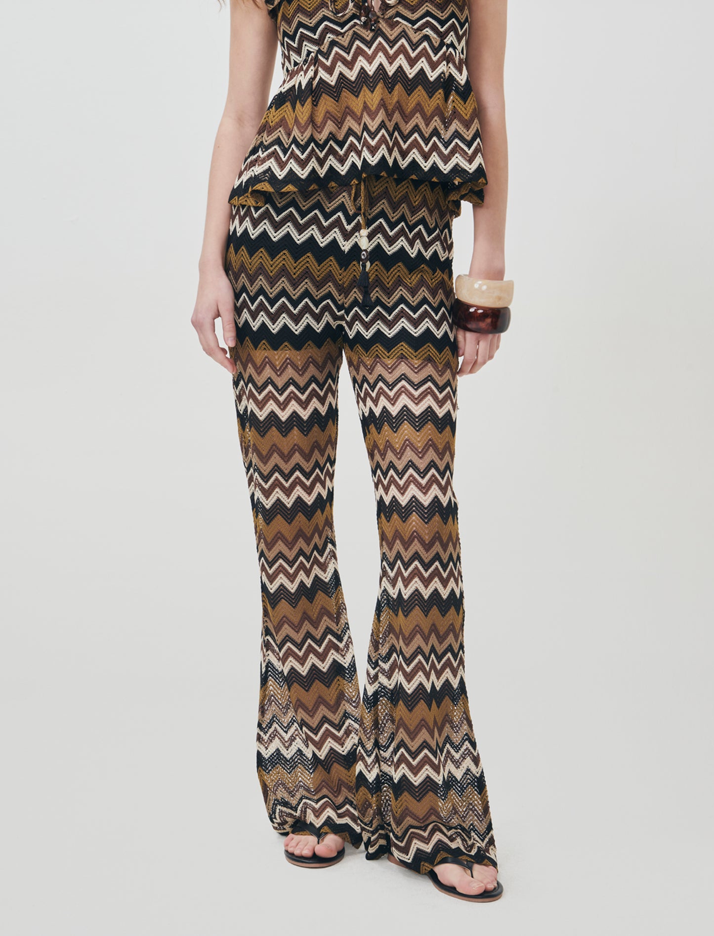 Elastic Waist Pants with Drawstring - 