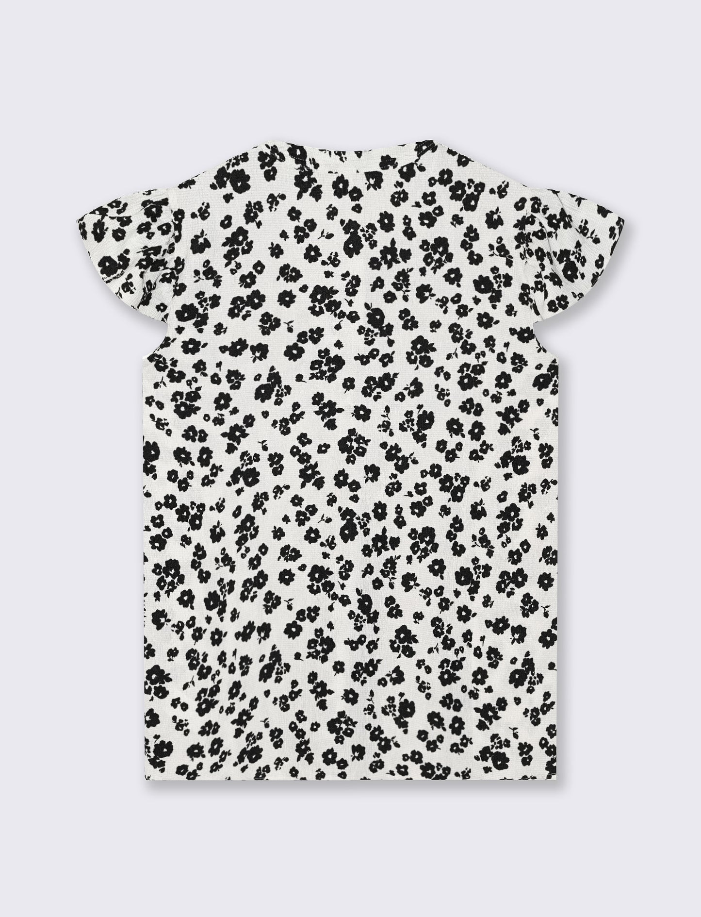 Blusa con scollo a V e rouches maniche - var 1