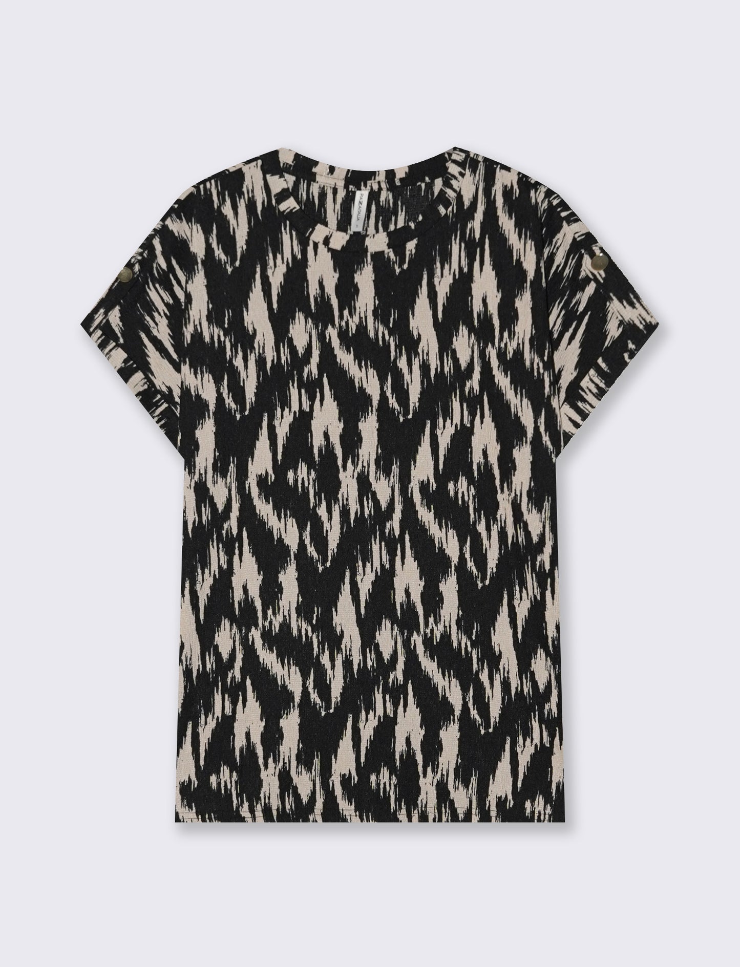 Basic Short Sleeve T-Shirt with Side Slits - 