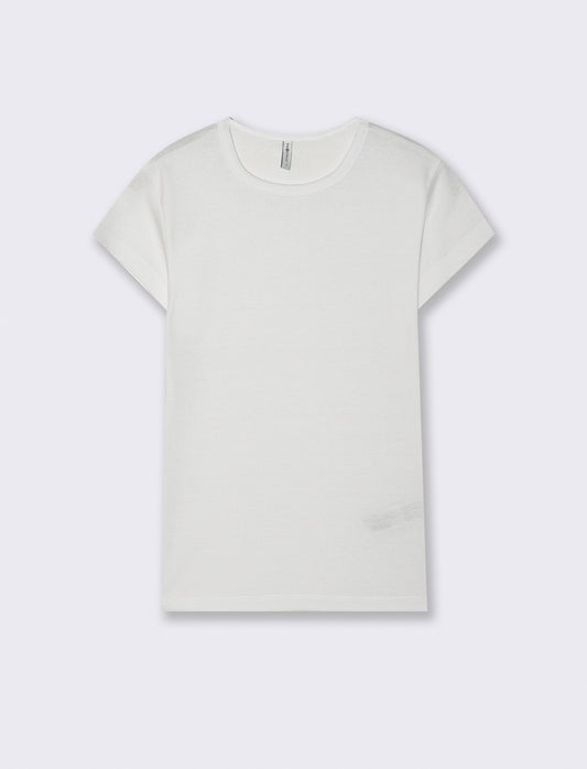T-Shirt Cotone Manica Corto Girocollo - Bianco