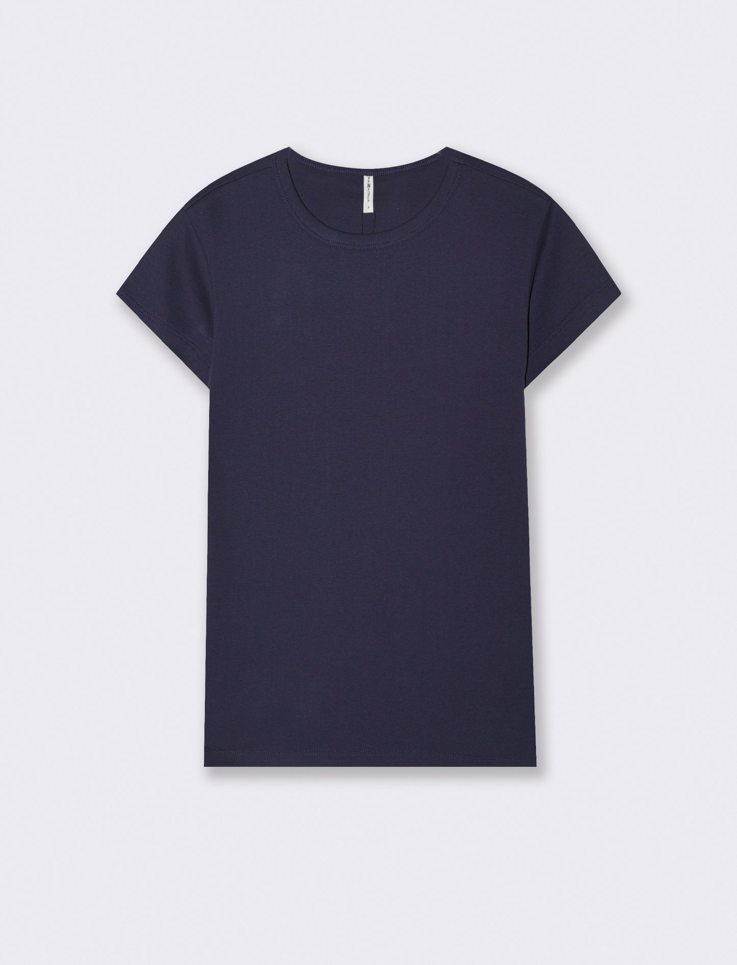T-Shirt Cotone Manica Corto Girocollo - Blu