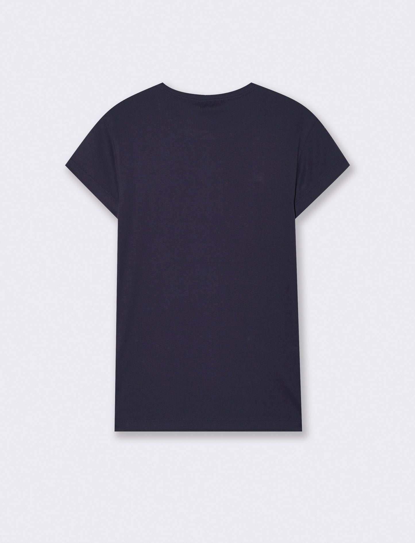 T-Shirt Cotone Manica Corto Girocollo - Blu