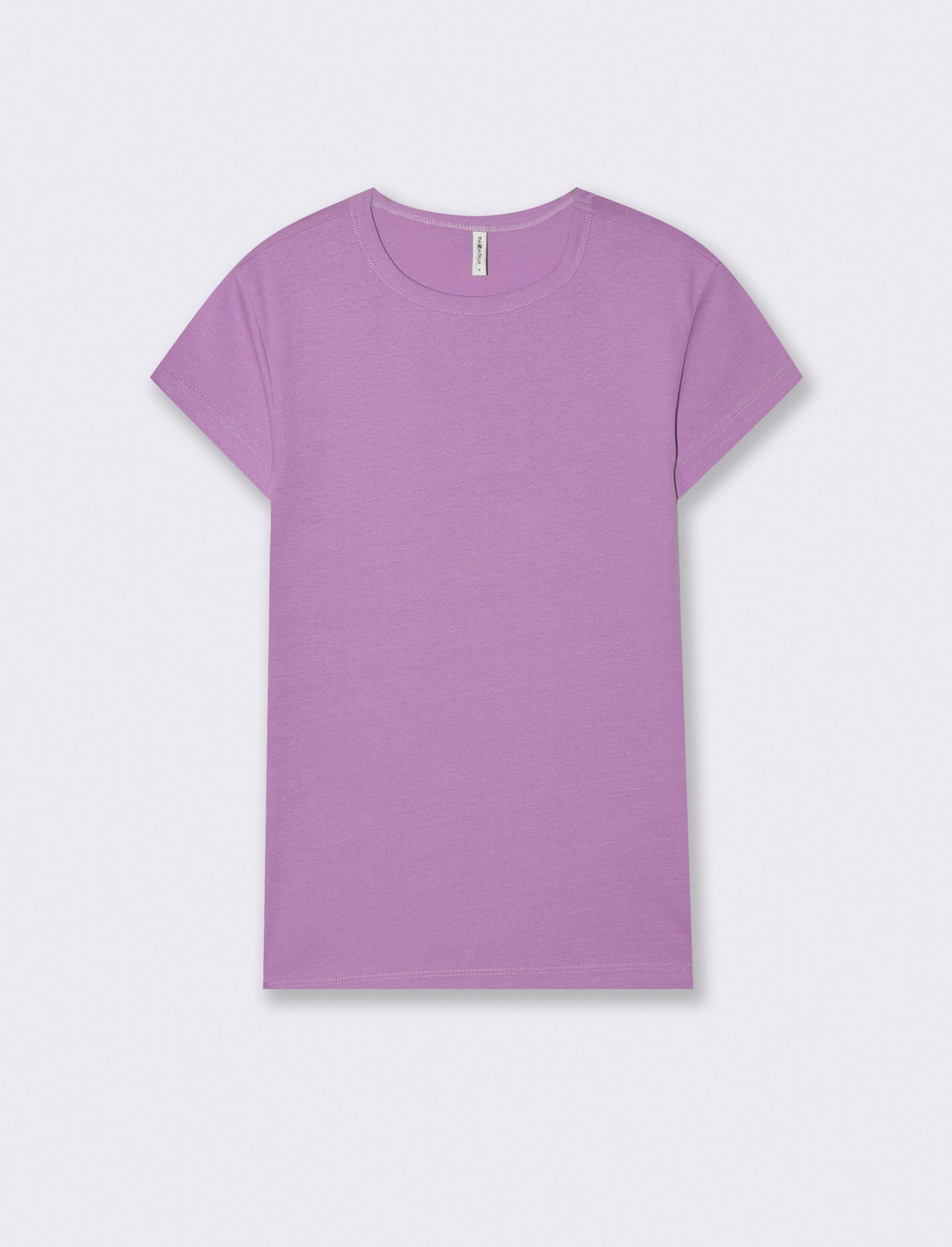 Cotton T-Shirt Short Sleeve Crew Neck - Purple