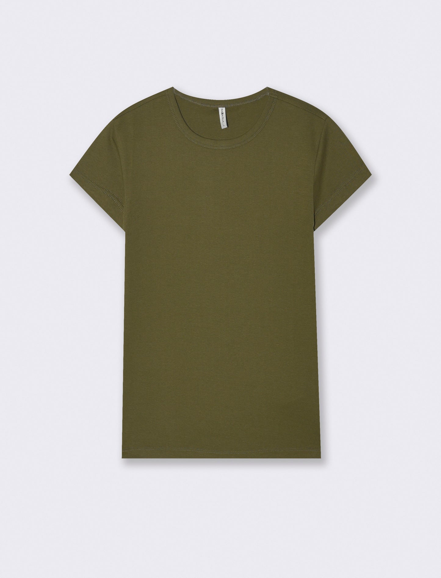 T-Shirt Cotone Manica Corto Girocollo - Kaky 1