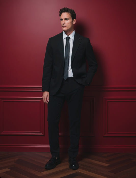 Blazer formal fit with elegant details - Black