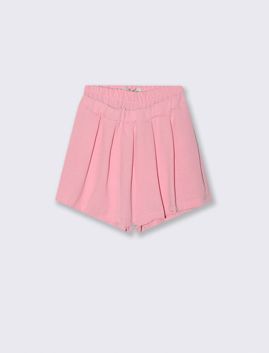 Short finta gonna in tessuto leggero. - Rosa