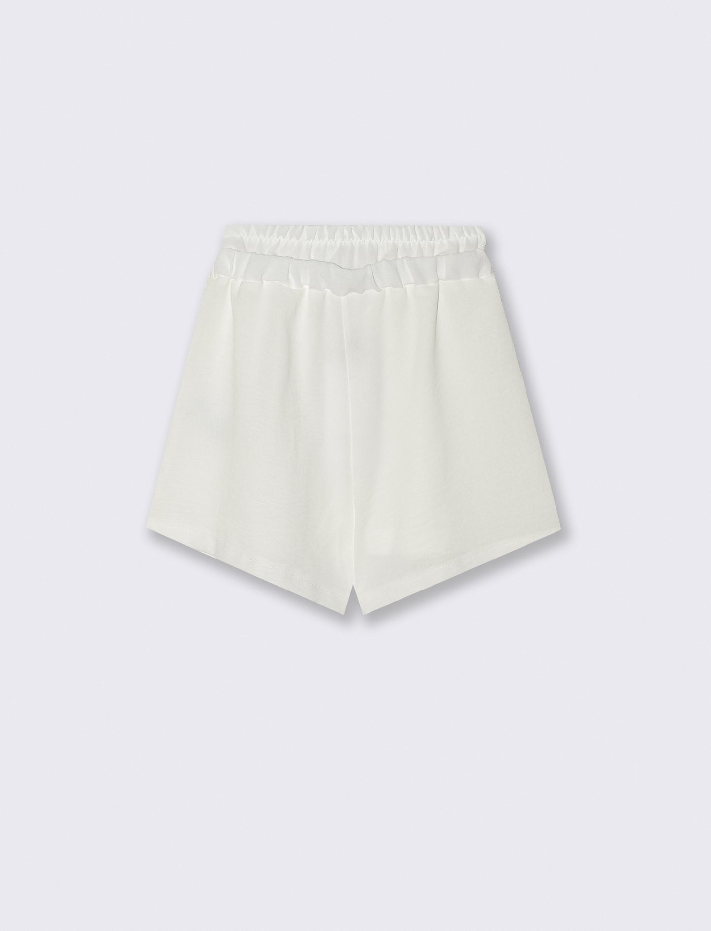 Short finta gonna in tessuto leggero. - Bianco