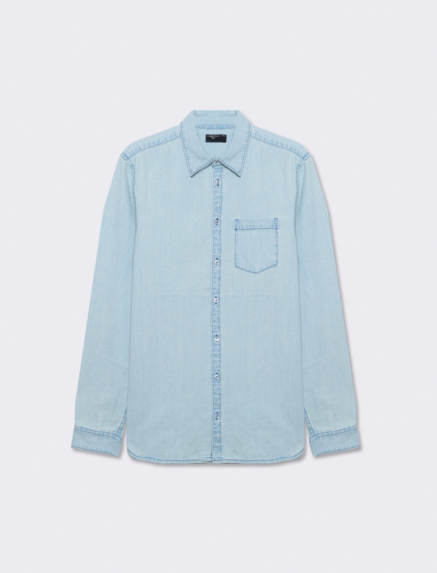 Men's Regular Fit Denim Shirt with Pocket - Blue