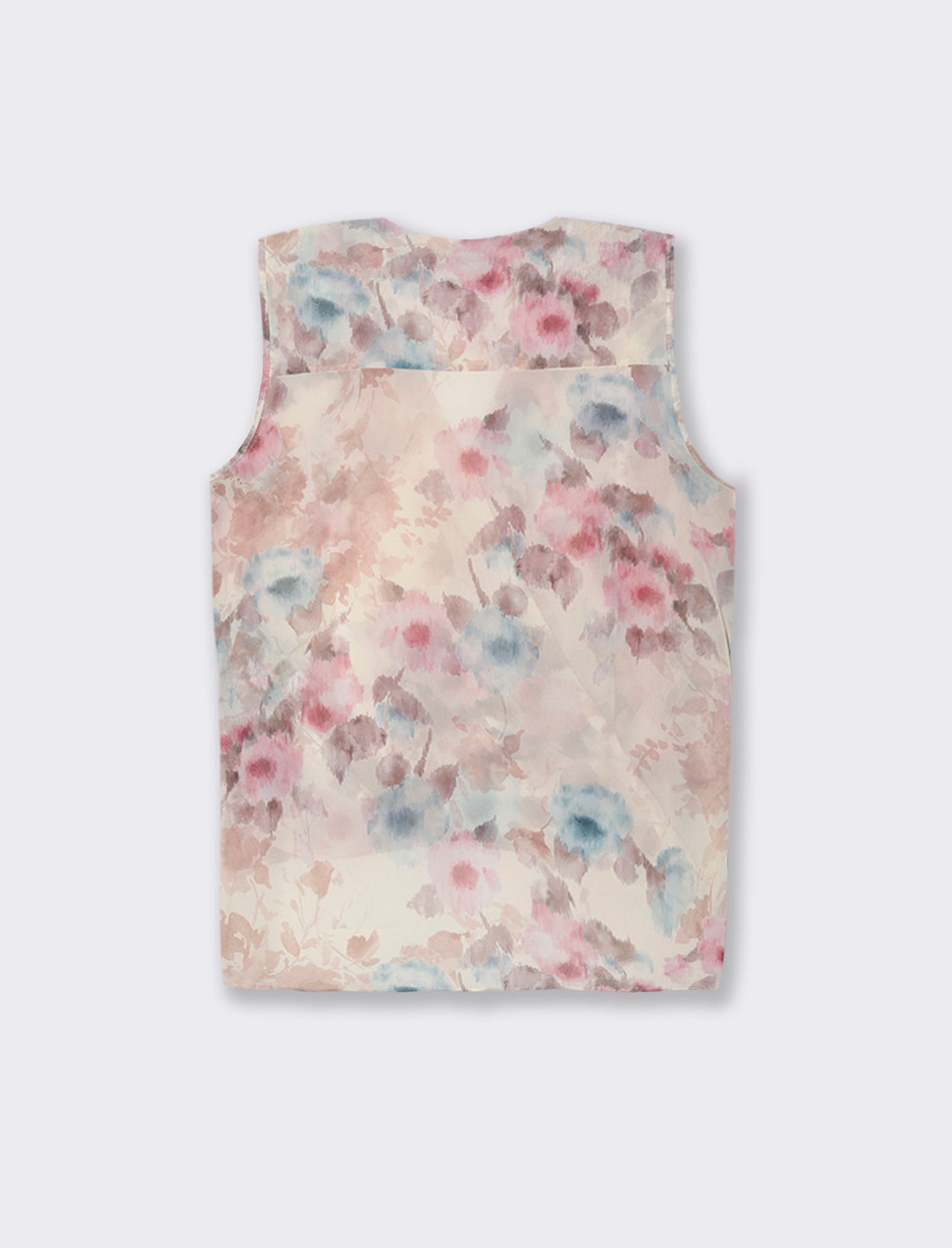 Top in fantasia in tessuto leggero - Bianco gesso