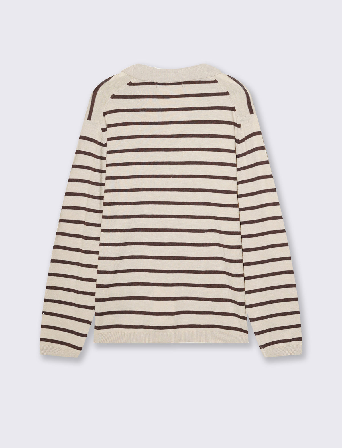 MAGLIA MODELLO POLO A RIGHE - Beige