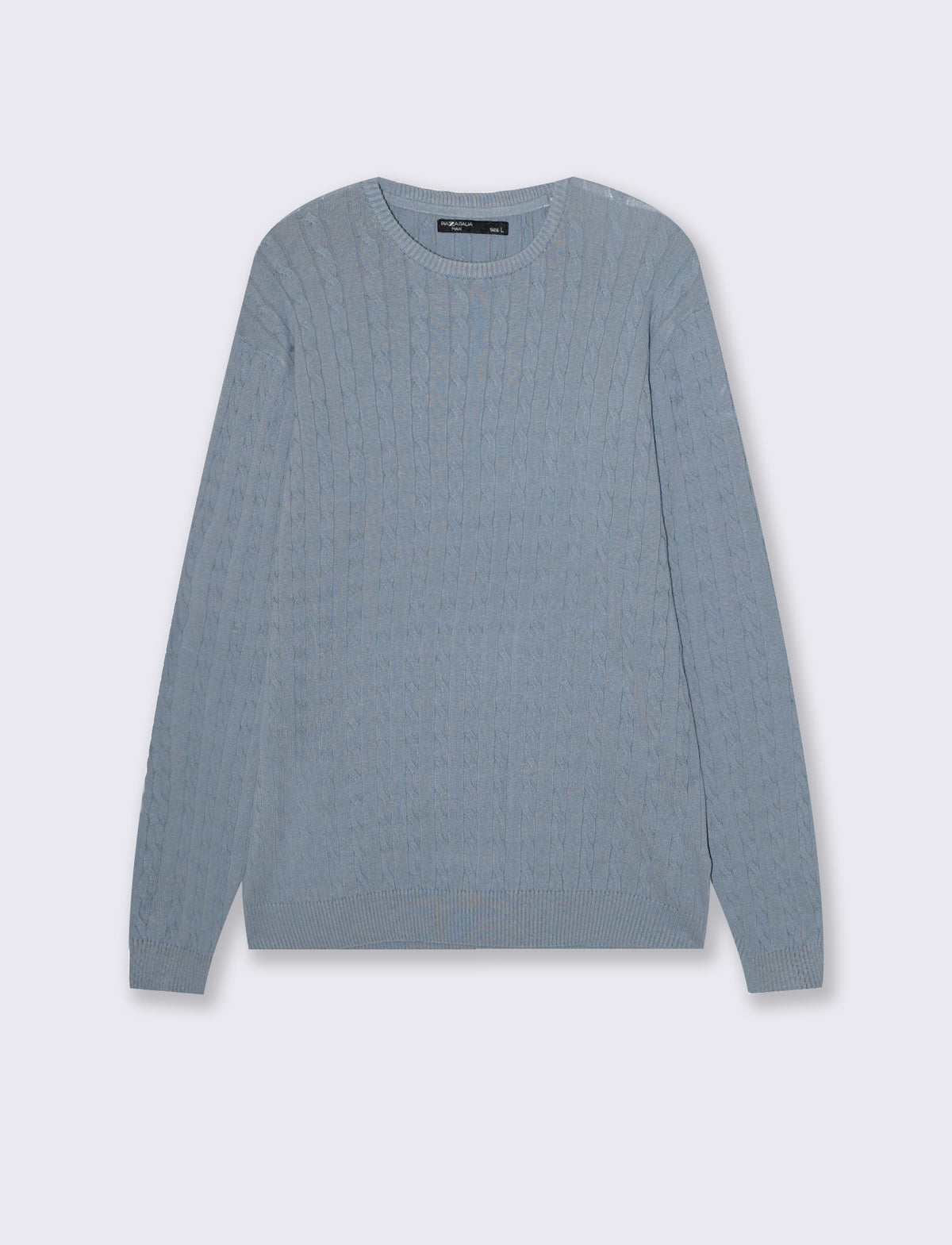 MAGLIA GIROCOLLO JACQUARD A TRECCE - CARTA DA ZUCCHERO