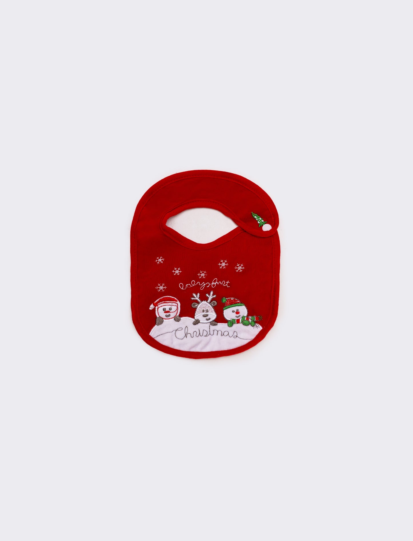Set cappello+bavetto christmas - Rosso