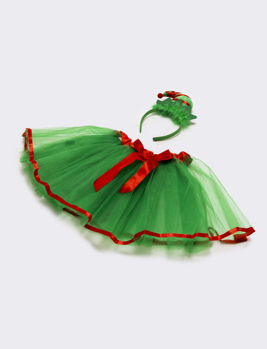 Travestimento bambina natale percorsi - Verde
