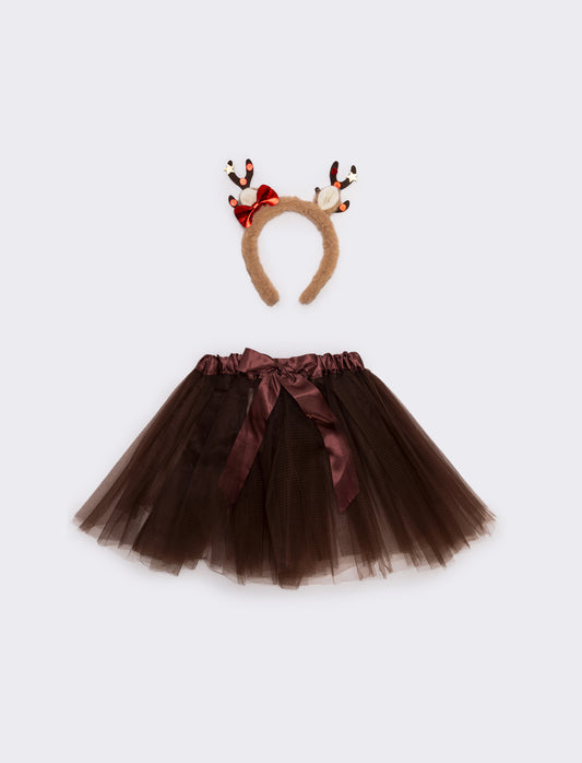 Travestimento bambina natale percorsi - Beige