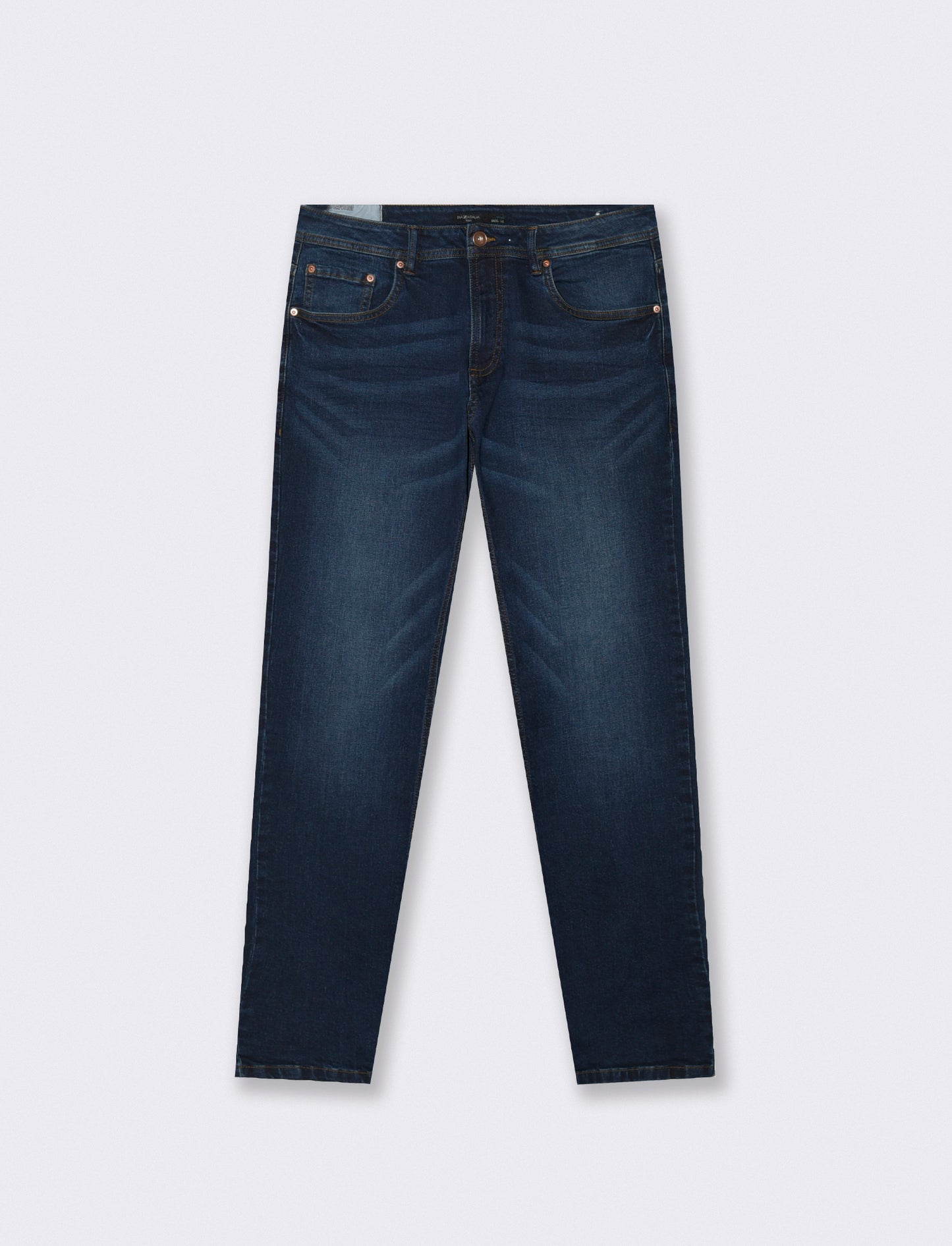 Dark blue slim fit jeans with a washed effect - Blue