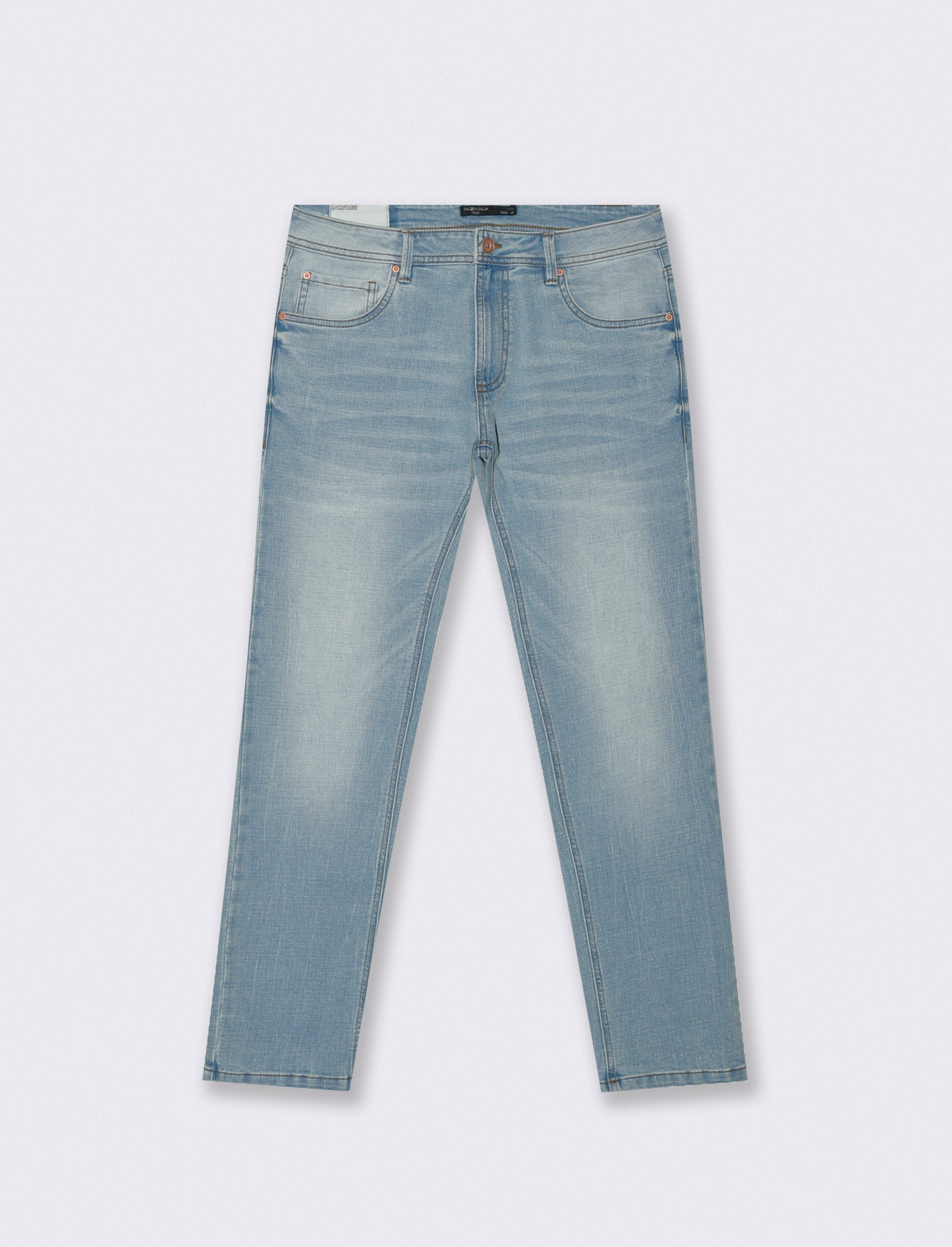Jeans slim fit blu chiaro effetto slavato - Denim chiaro