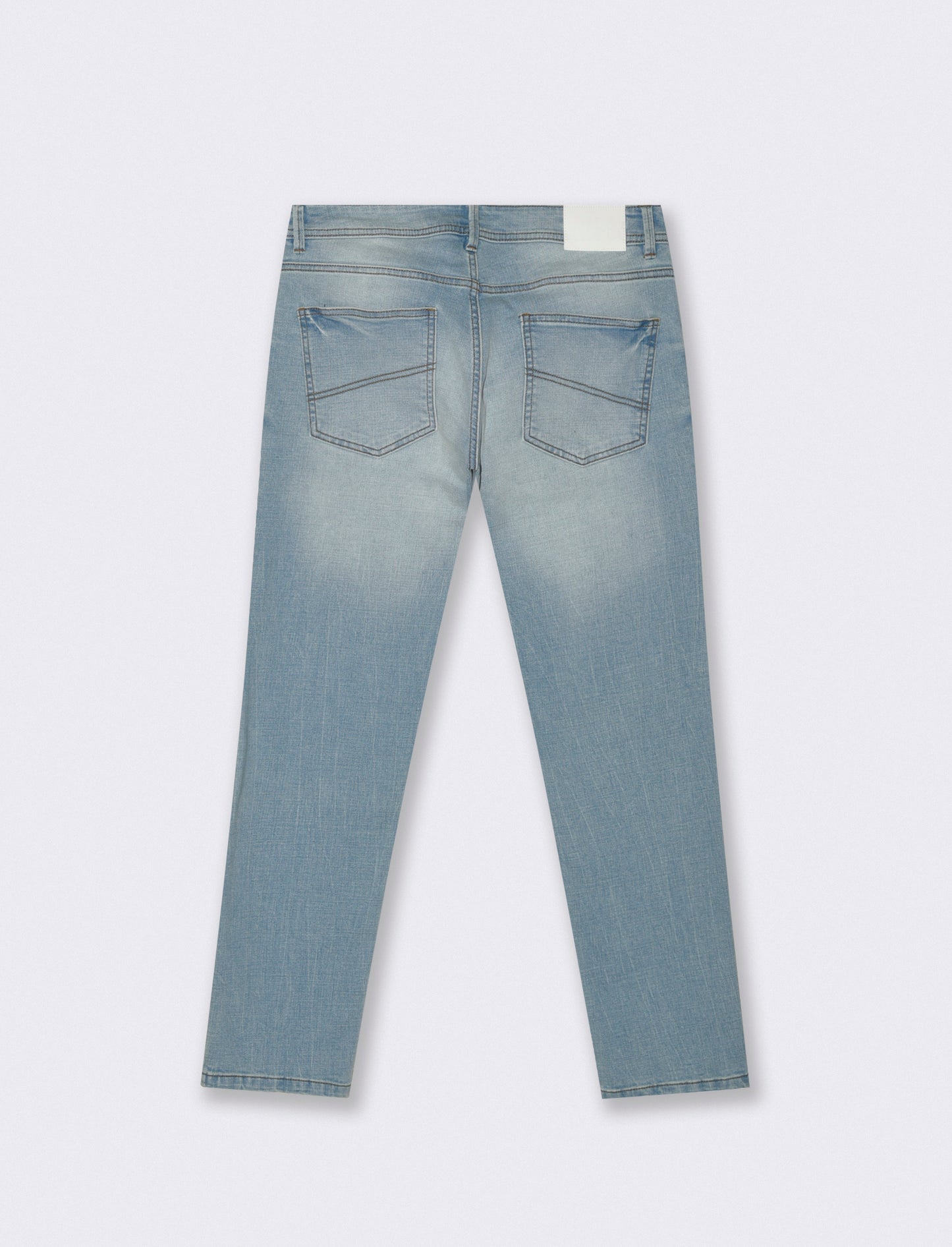 Jeans slim fit blu chiaro effetto slavato - Denim chiaro