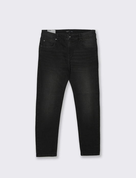 Black skinny fit jeans with a washed effect - Black