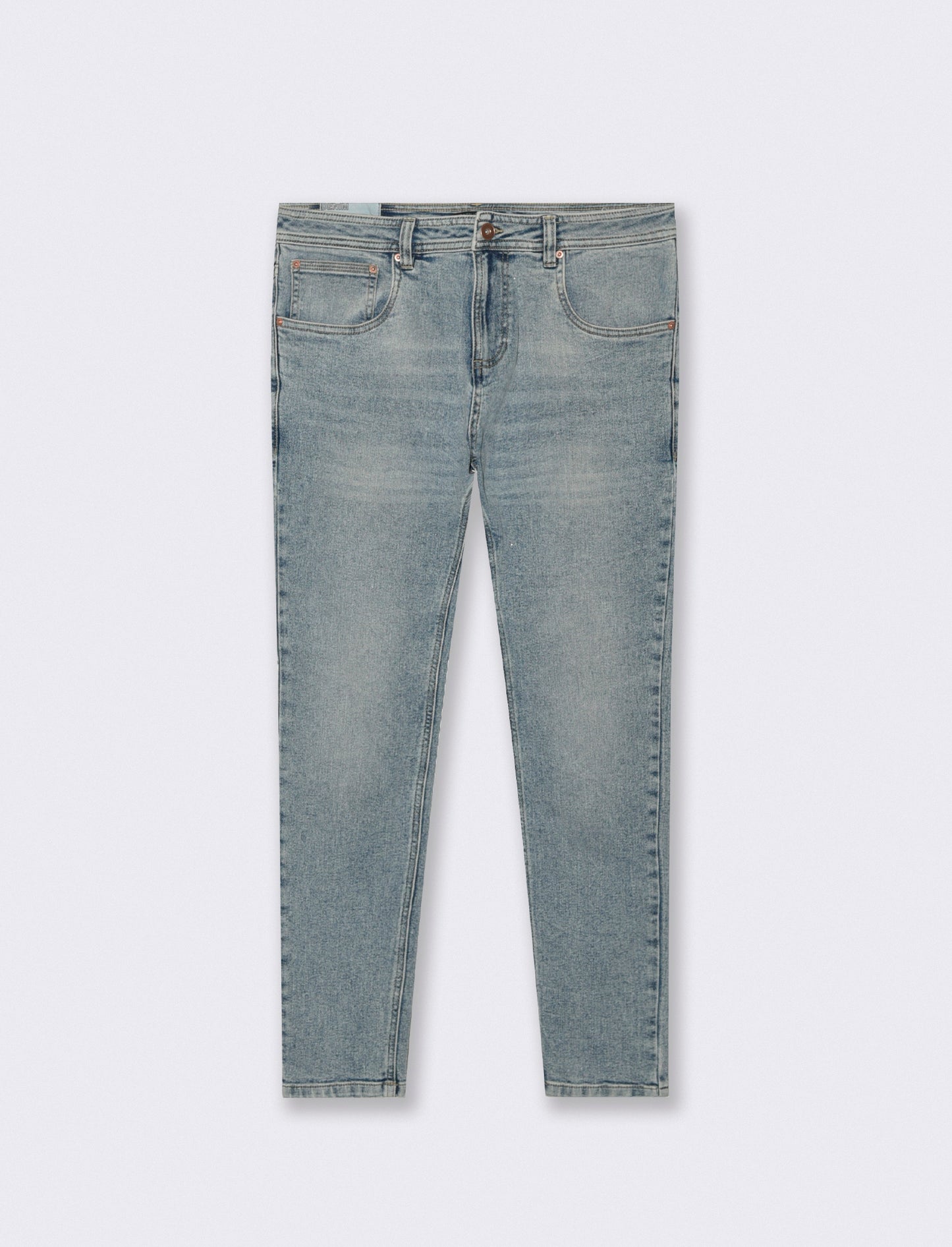 Light blue skinny fit jeans with a faded effect - Blue