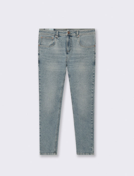 Light blue skinny fit jeans with a faded effect - Blue