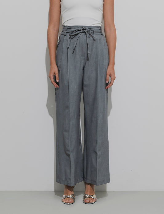 PANTALONE CON LACCI - Grigio