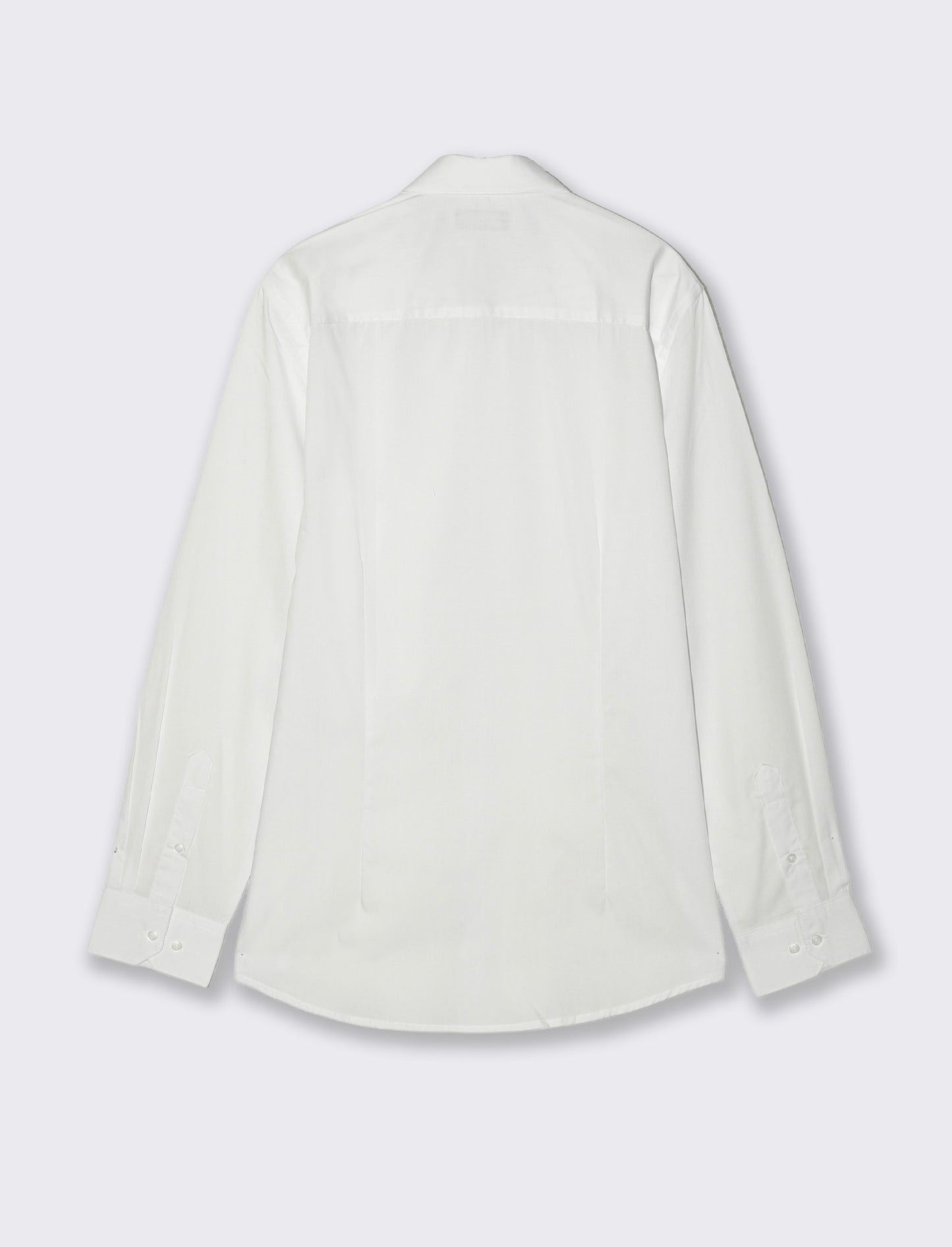 Camicia Regular Fit Easy Iron Unita e Fantasia - Bianco
