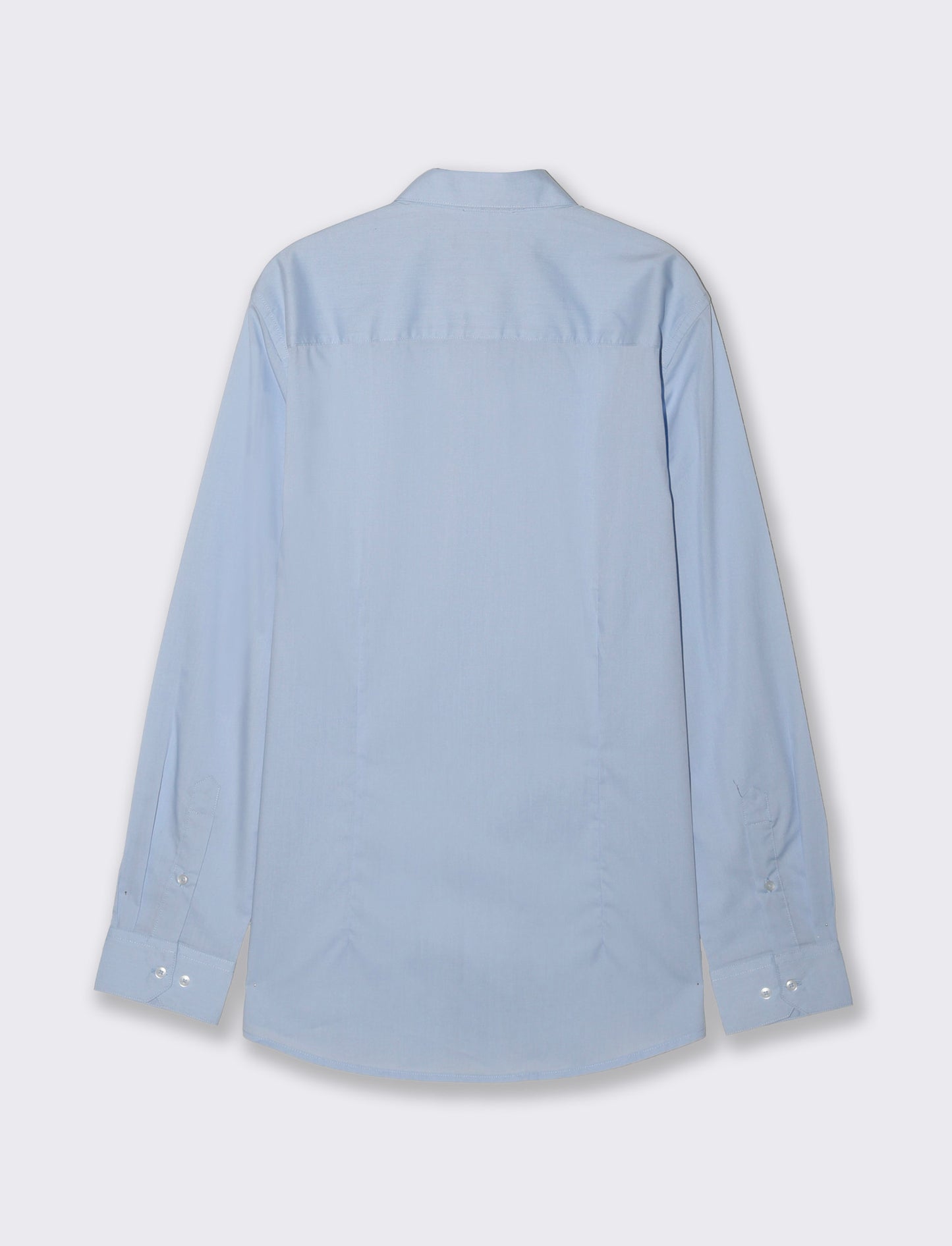 Camicia Regular Fit Easy Iron Unita e Fantasia - Celeste