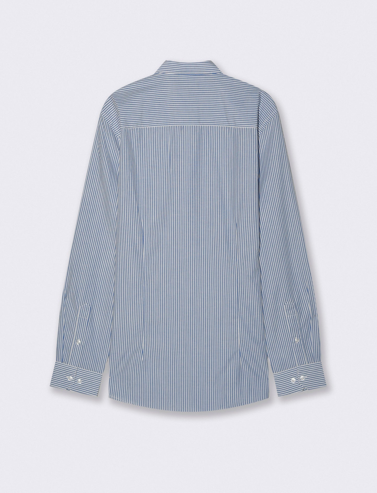 Camicia Regular Fit Easy Iron Unita e Fantasia - Bluette