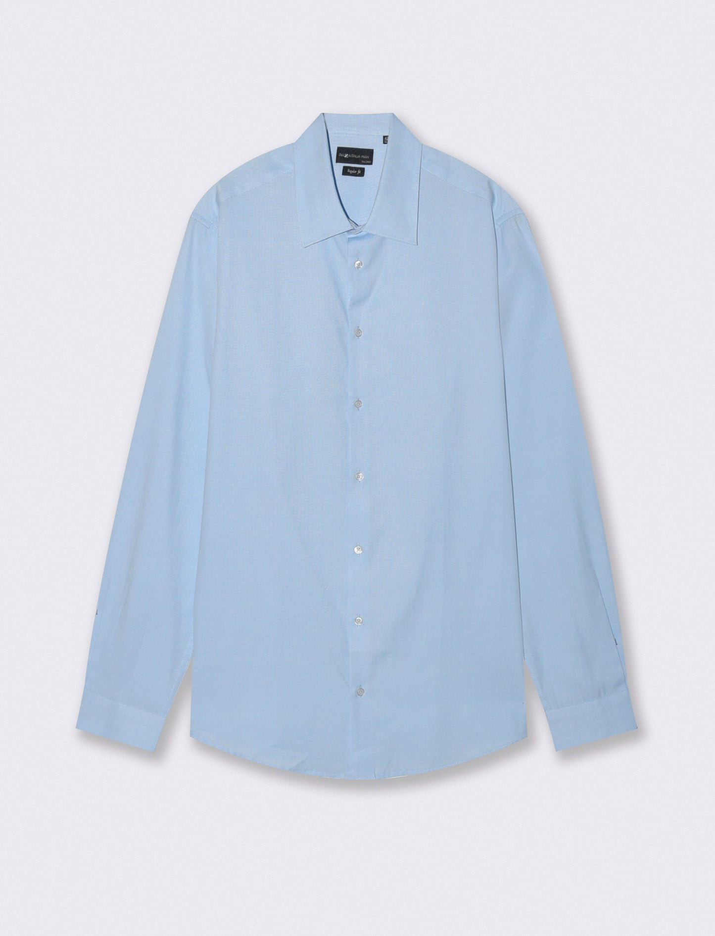 Camicia Oxford Regular Fit in Cotone - Celeste