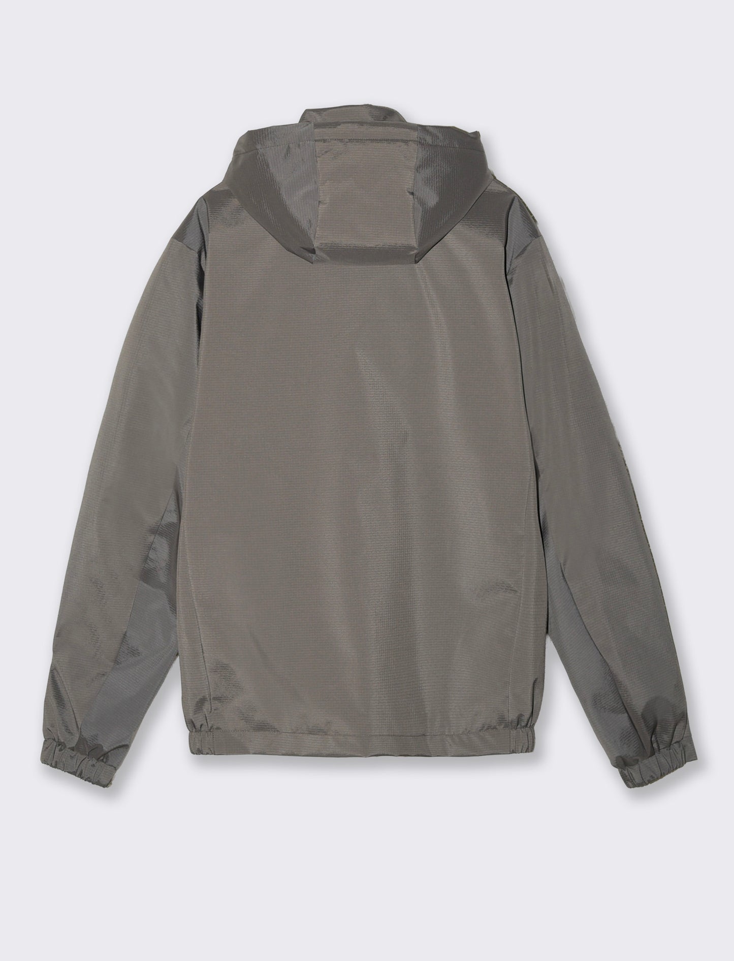 Windbreaker Jacket with Adjustable Hood - Grey