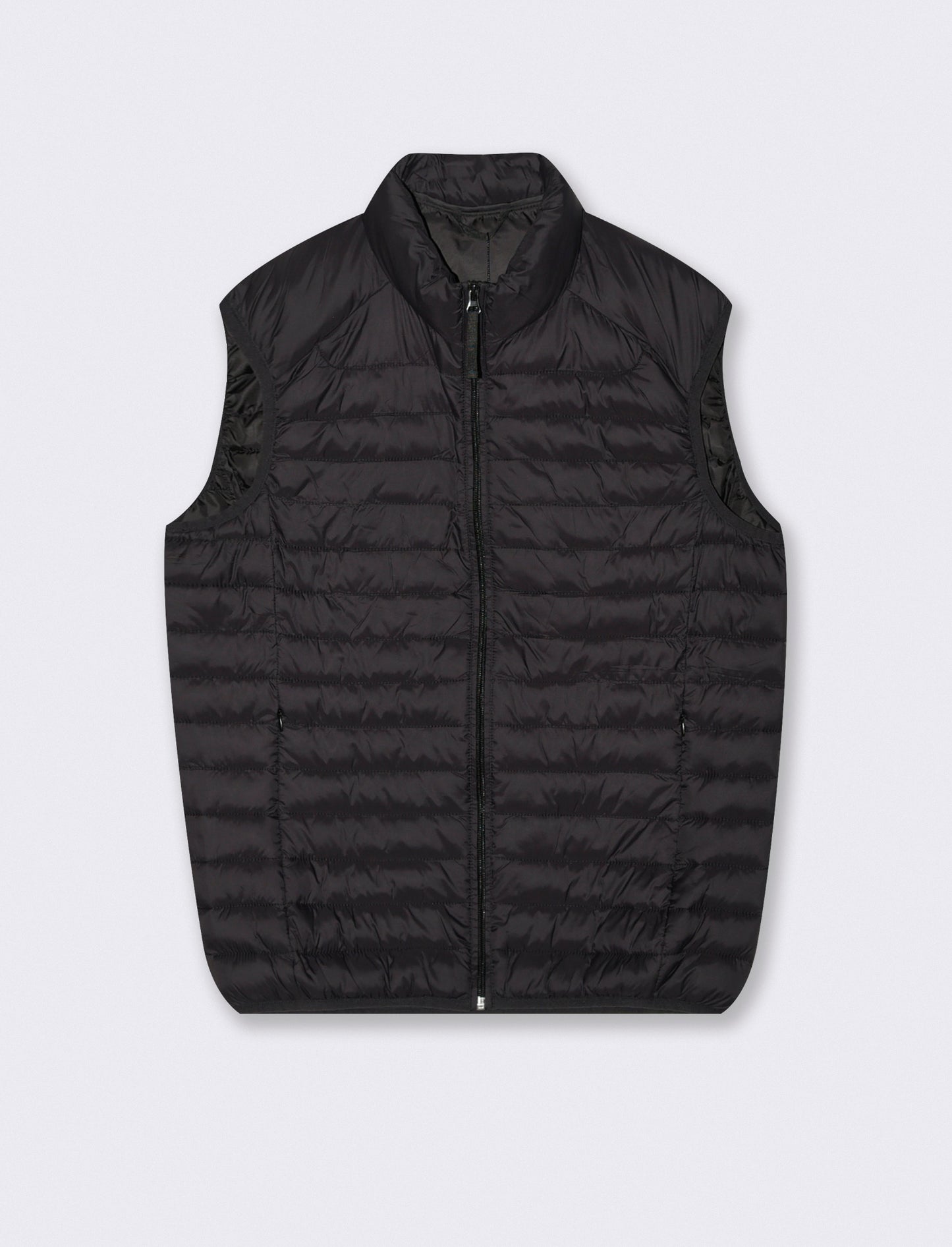 Giubbotto Gilet Piumino Imbottito Collo Alto - Nero
