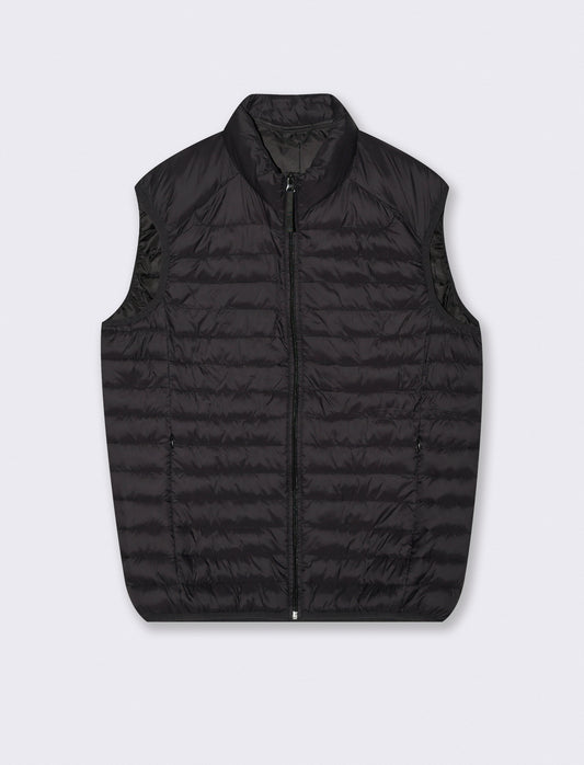 Giubbotto Gilet Piumino Imbottito Collo Alto - Nero