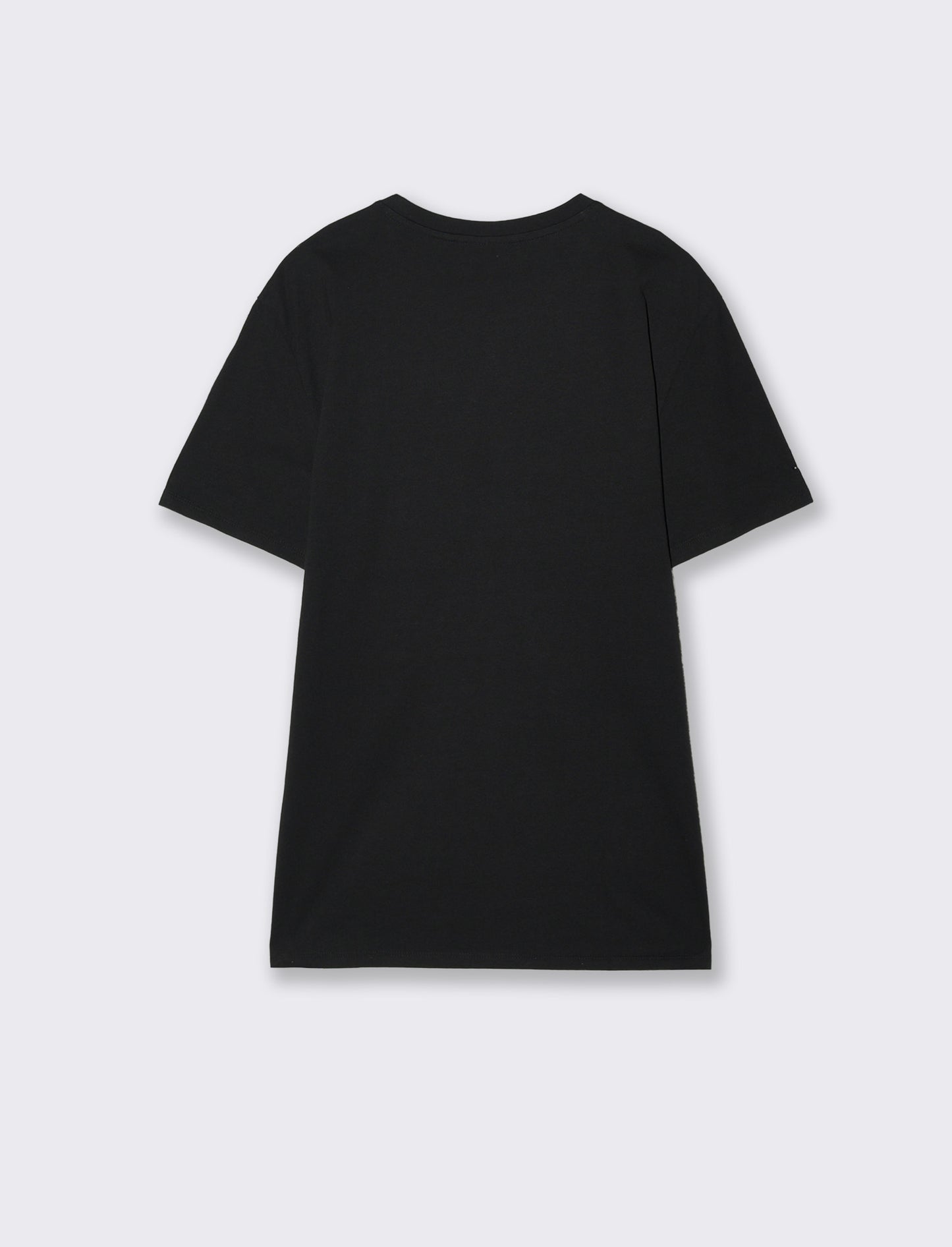 T-shirt girocollo in cotone regular fit - Nero